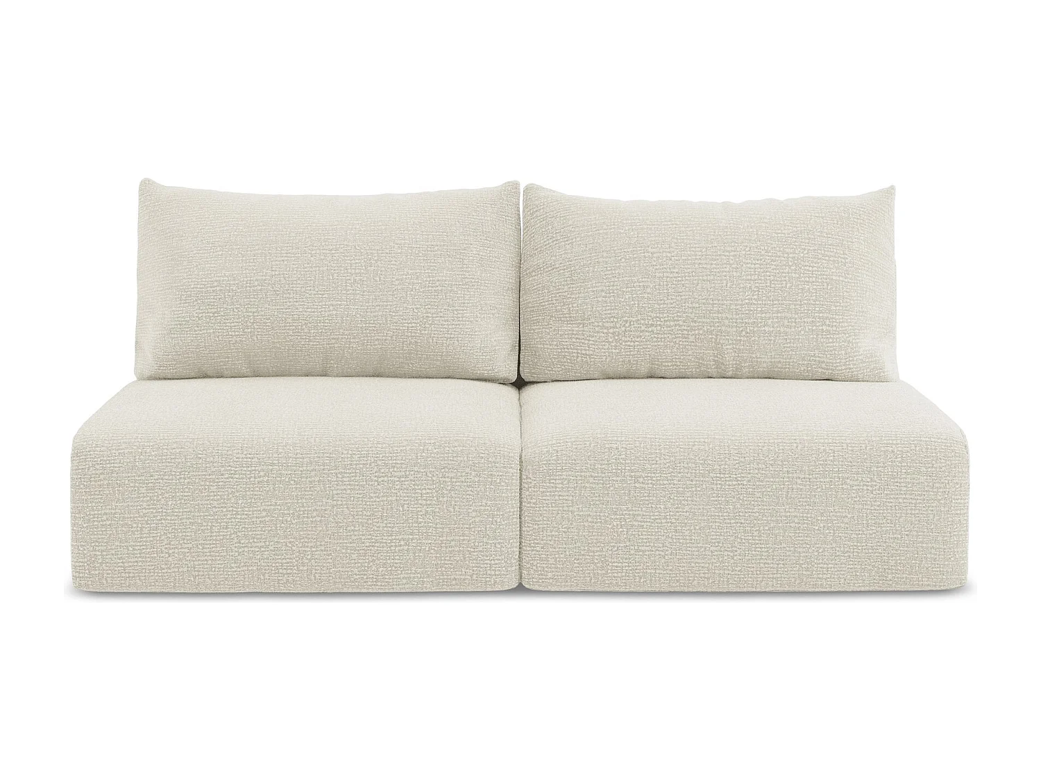 Otwarta Sofa 3-osobowa z funkcją spania - Strukturalna - Beżowy - KALENA