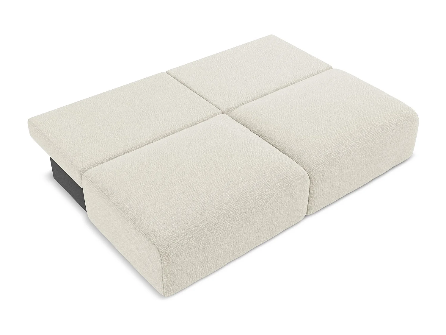 Otwarta Sofa 3-osobowa z funkcją spania - Strukturalna - Beżowy - KALENA