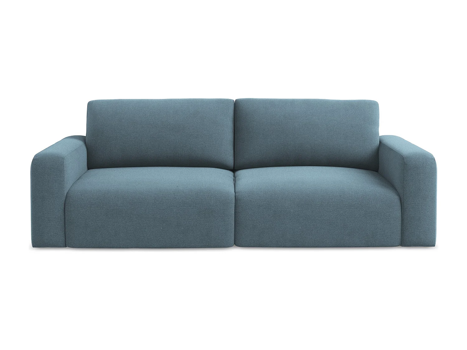3-Sitzer Sofa mit Schlaffunktion - - Strukturstoff - Hellblau - KONA