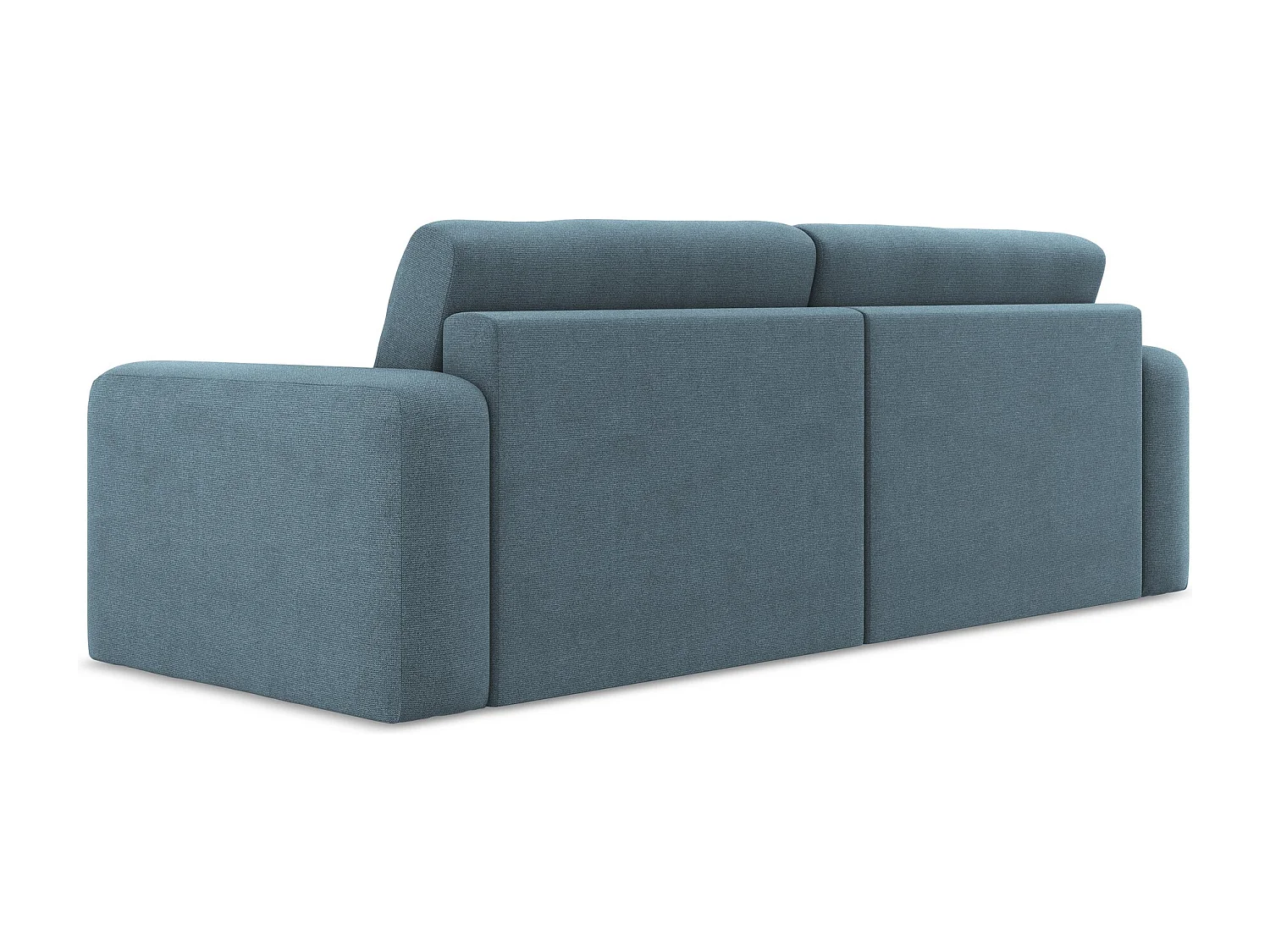 3-Sitzer Sofa mit Schlaffunktion - - Strukturstoff - Hellblau - KONA