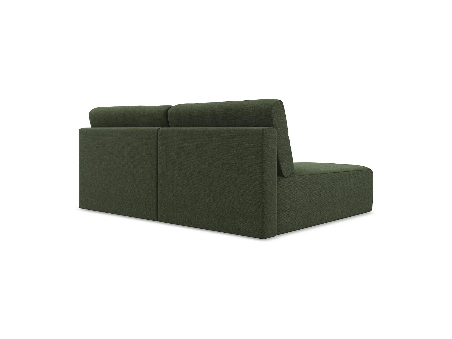 Canapé d’angle 3 places gauche convertible en tissu texturé - olive - OSTIA