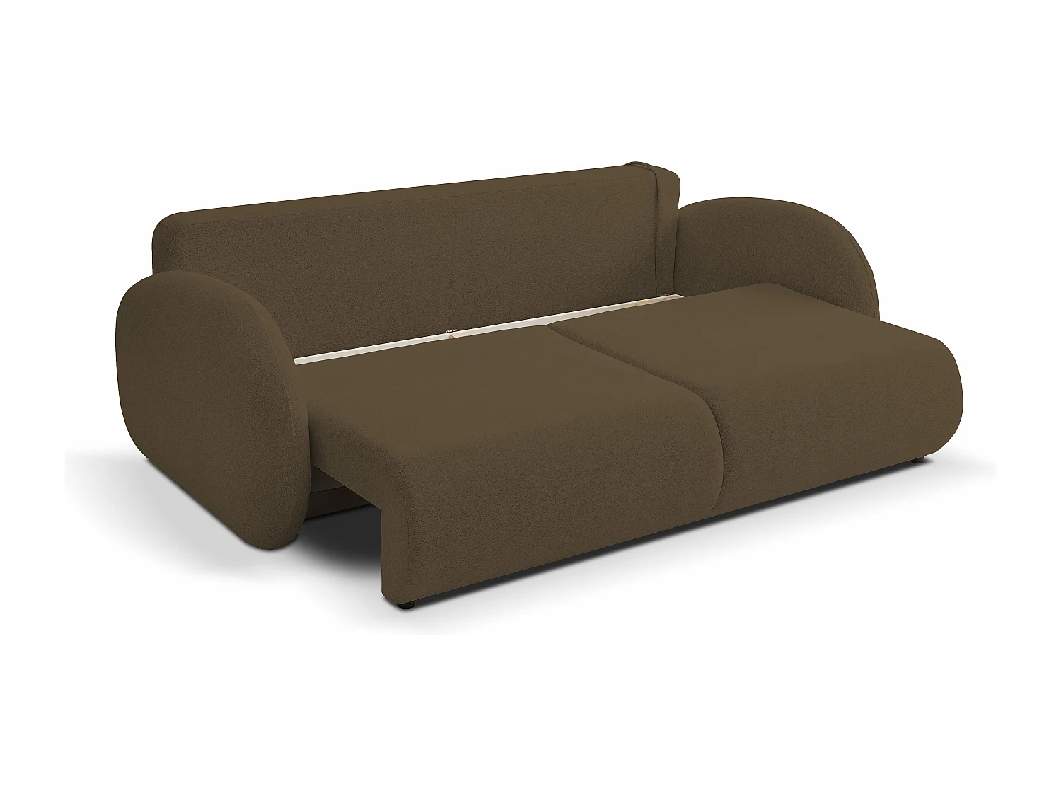 Schlafsofa LOOP, modernes Design, Stauraum, skandinavischer Stil, 234x86x112 cm, Farbe: BRAUN