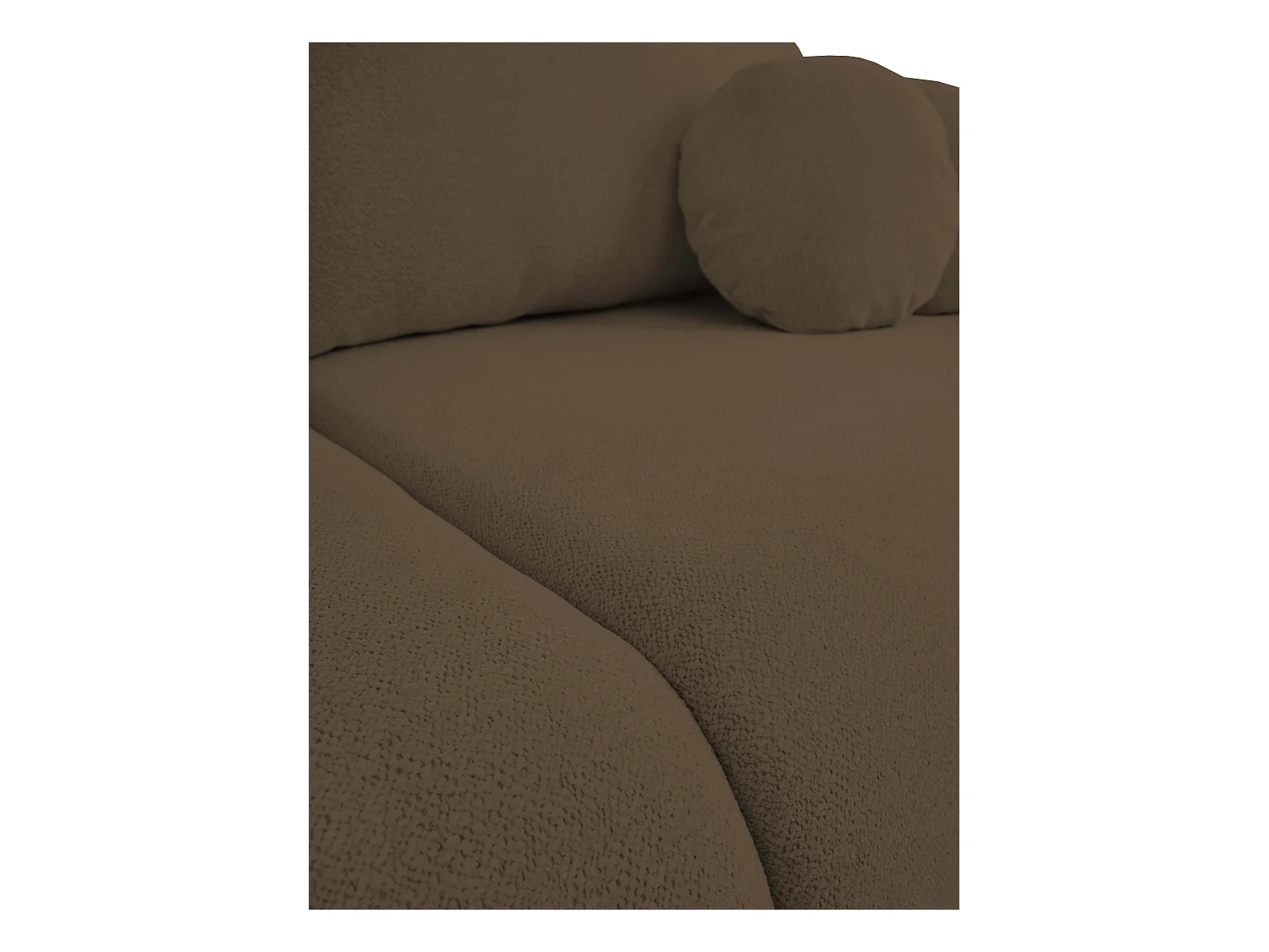 Schlafsofa LOOP, modernes Design, Stauraum, skandinavischer Stil, 234x86x112 cm, Farbe: BRAUN