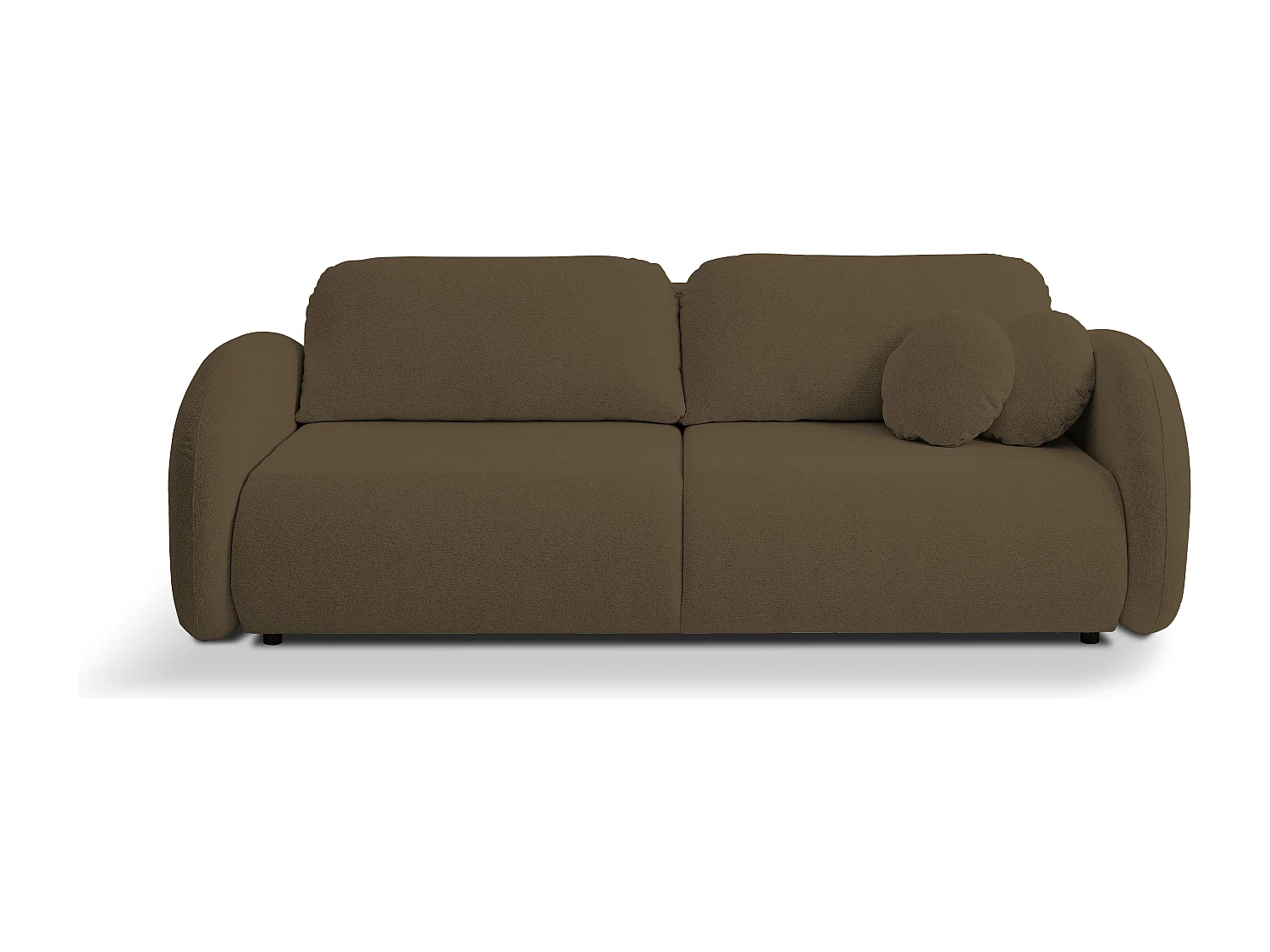 Schlafsofa LOOP, modernes Design, Stauraum, skandinavischer Stil, 234x86x112 cm, Farbe: BRAUN