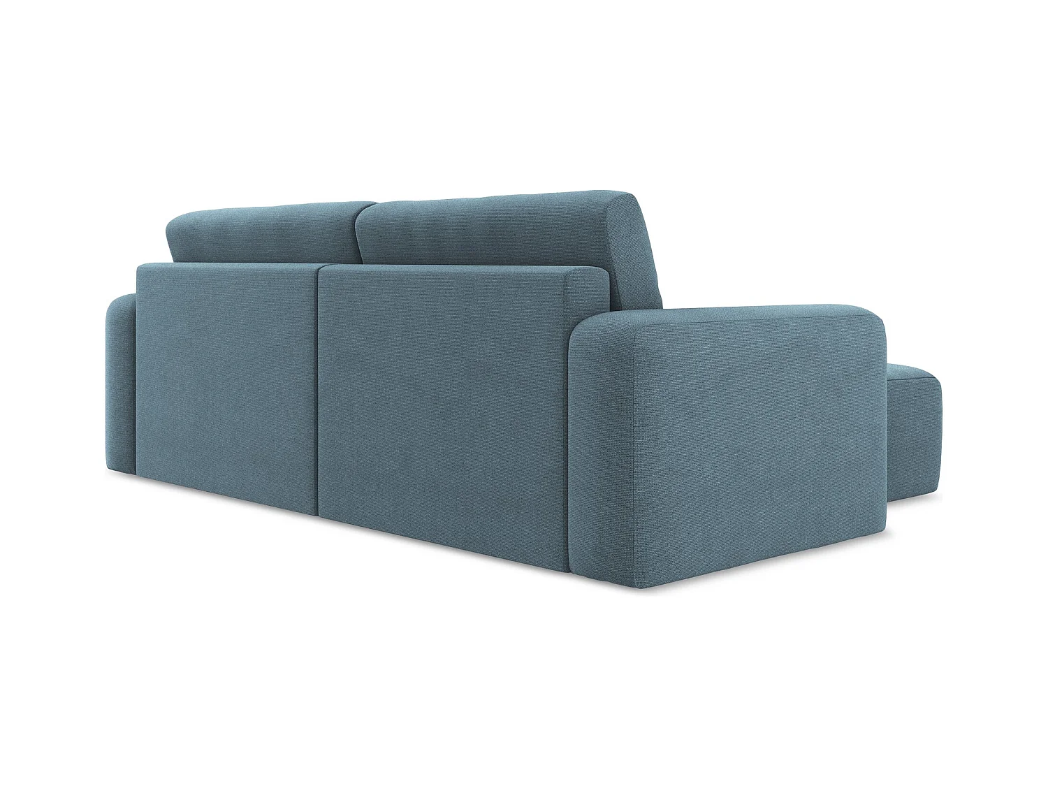 Canapé d’angle 3 places gauche convertible en Strukturstoff - bleu clair - KONA