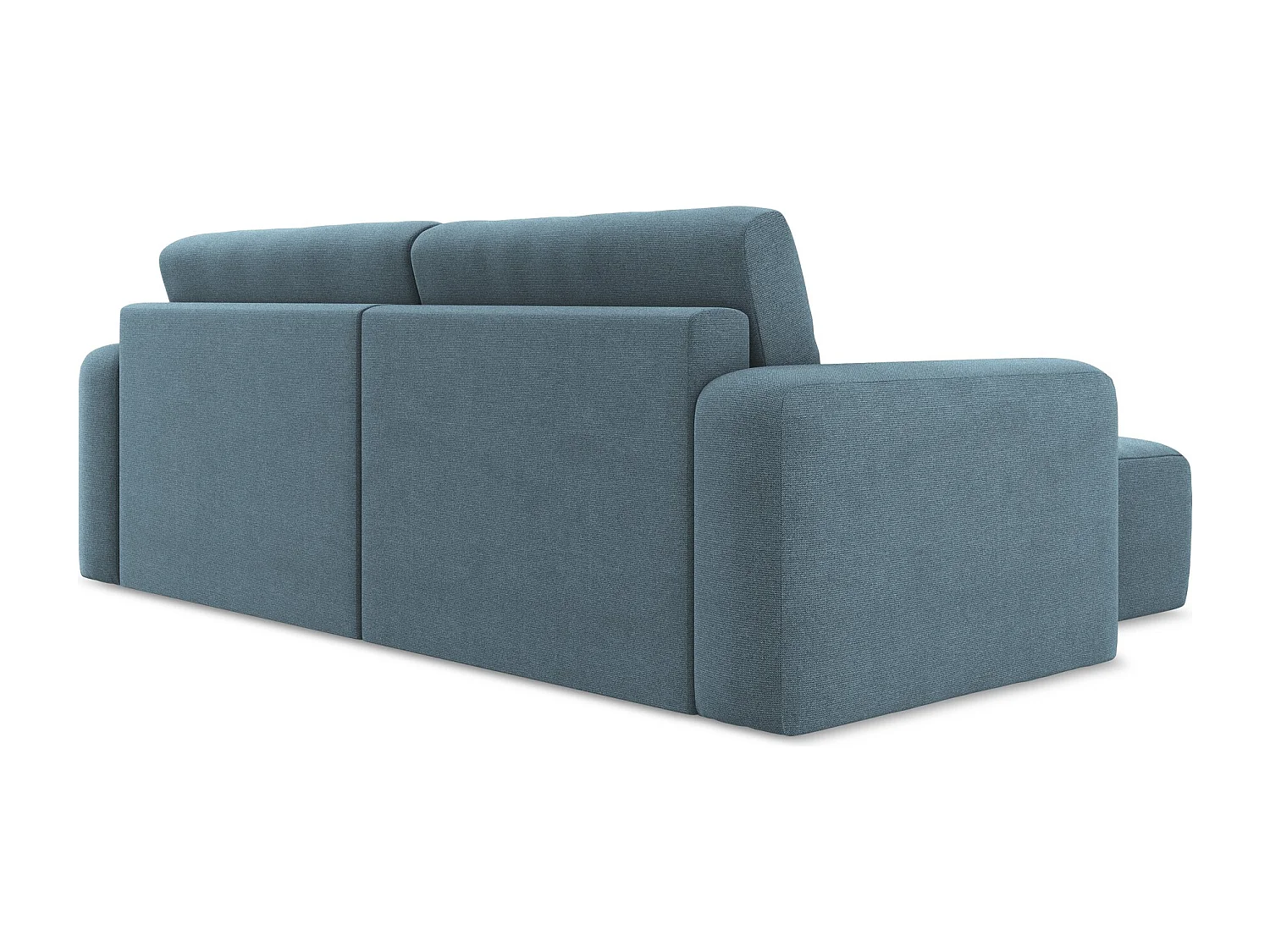 3-Sitzer Ecksofa mit Schlaffunktion - Ecke Links - Strukturstoff - Hellblau - KONA