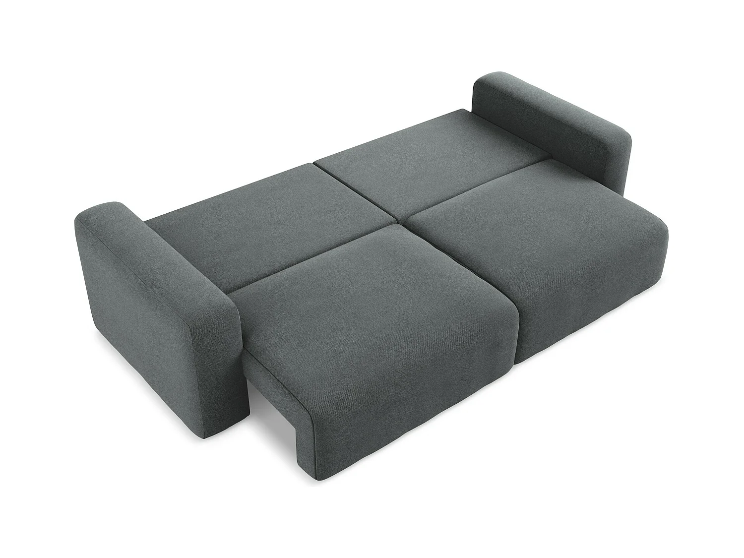 Canapé 3 places convertible en Strukturstoff - gris - KONA