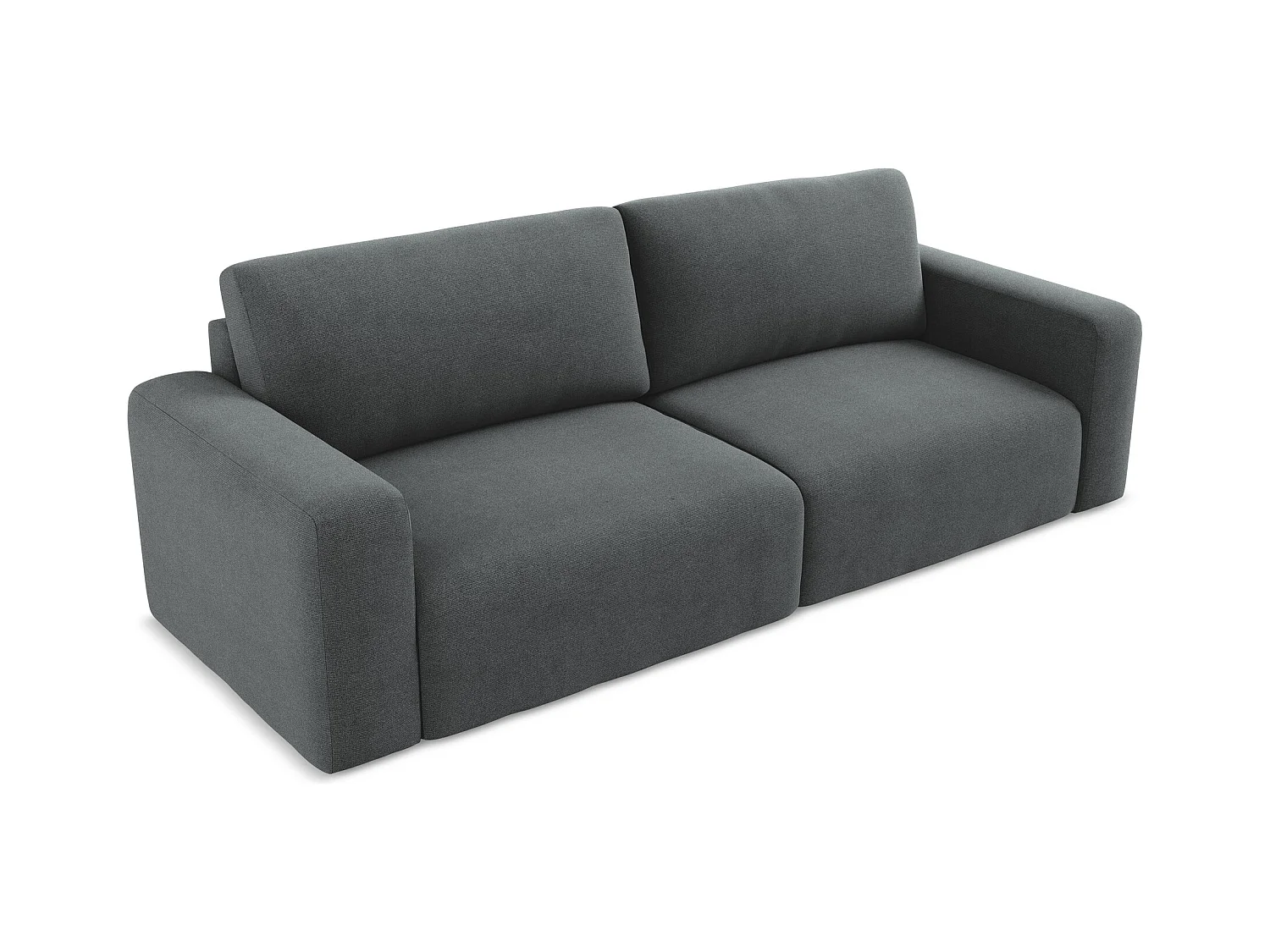 Canapé 3 places convertible en Strukturstoff - gris - KONA