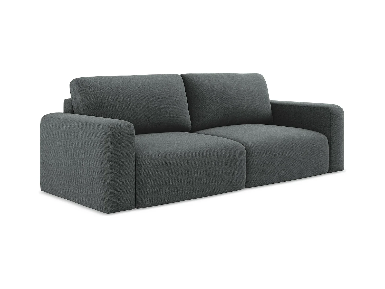 Canapé 3 places convertible en Strukturstoff - gris - KONA