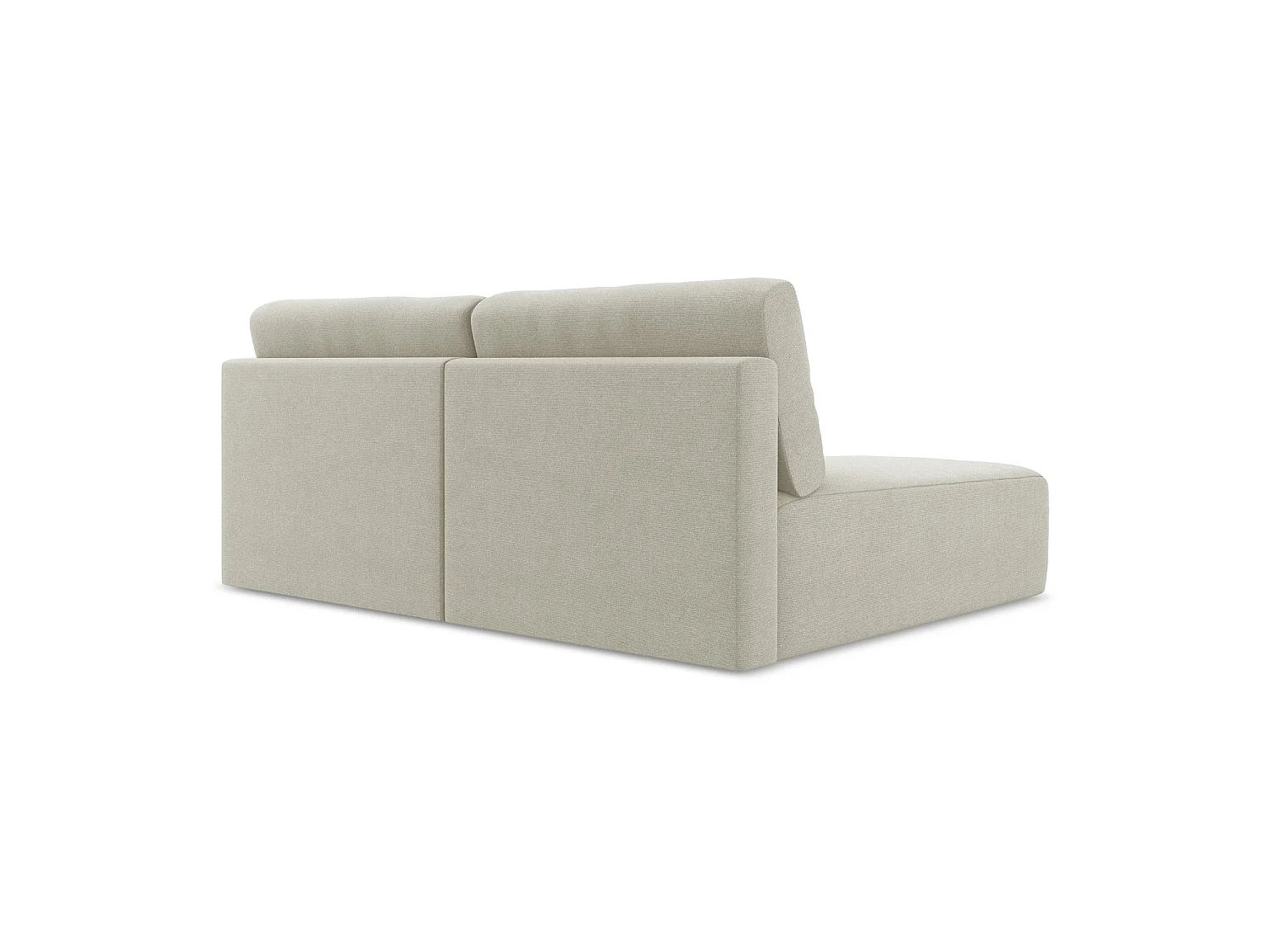 Canapé d’angle 3 places gauche convertible en tissu texturé - beige clair - OSTIA
