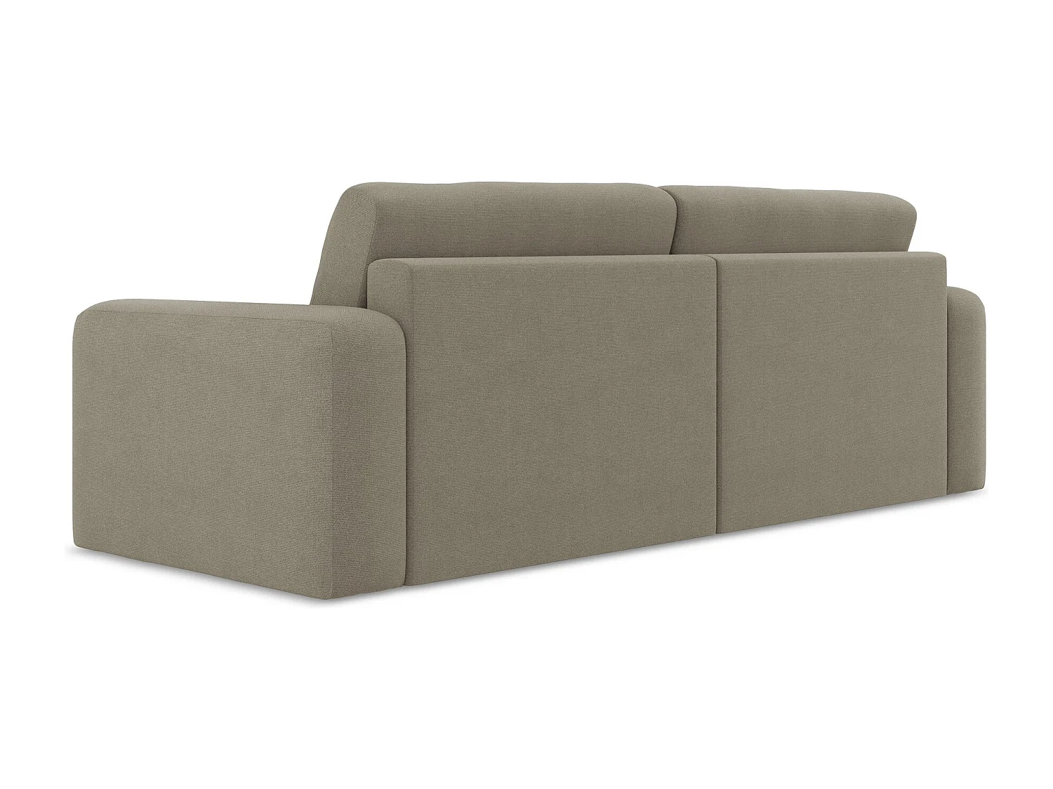 Canapé 3 places convertible en Strukturstoff - beige foncé - KONA