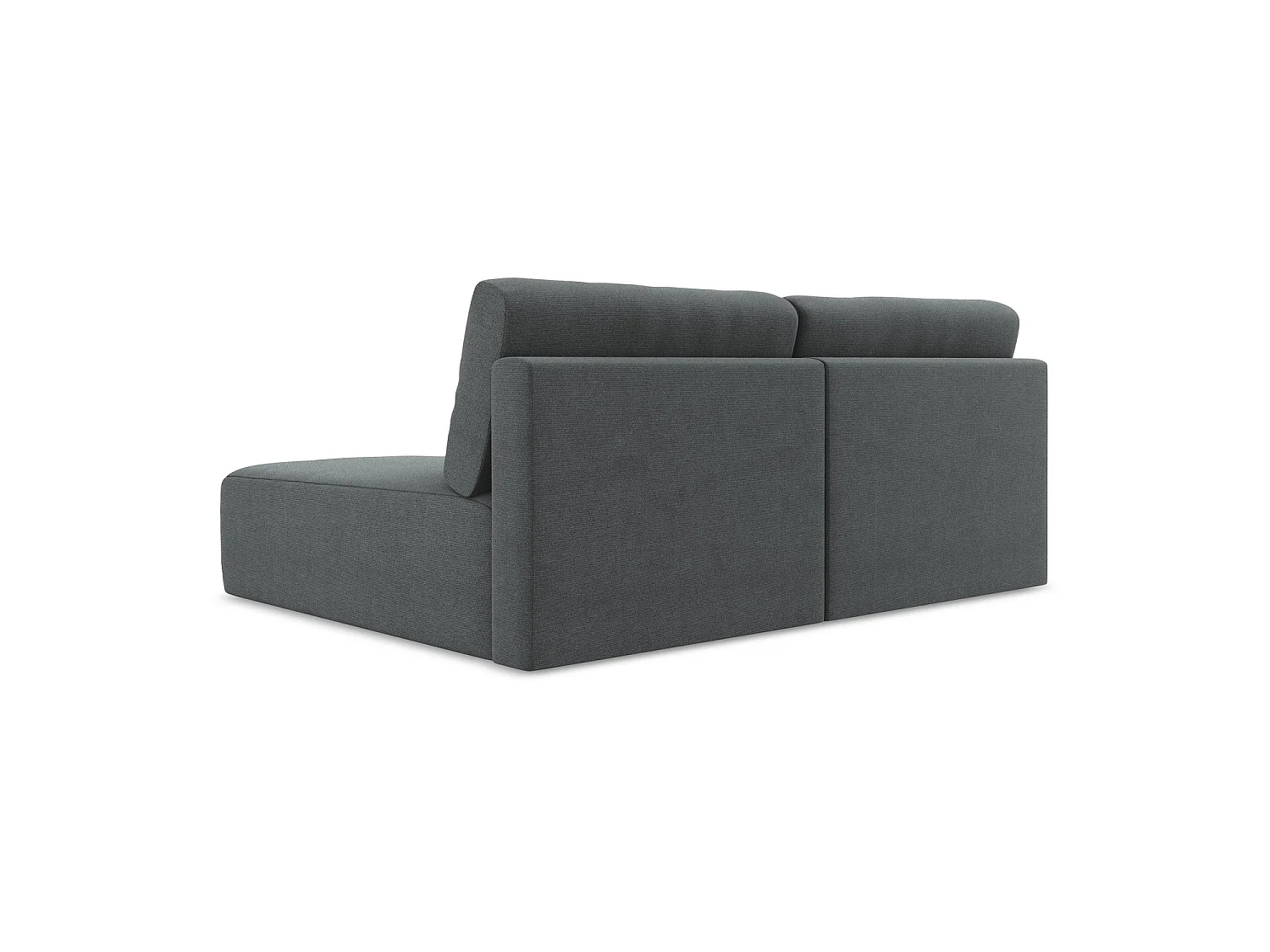 Canapé d’angle 3 places droit convertible en tissu texturé - gris - OSTIA
