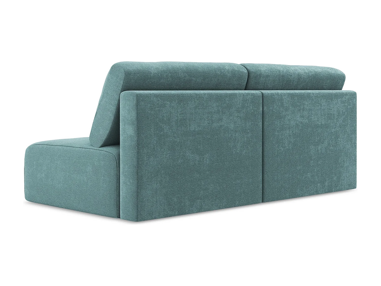 Otwarta Sofa 3-osobowa z funkcją spania - z tkaniny szenilowej - jeans - KONA