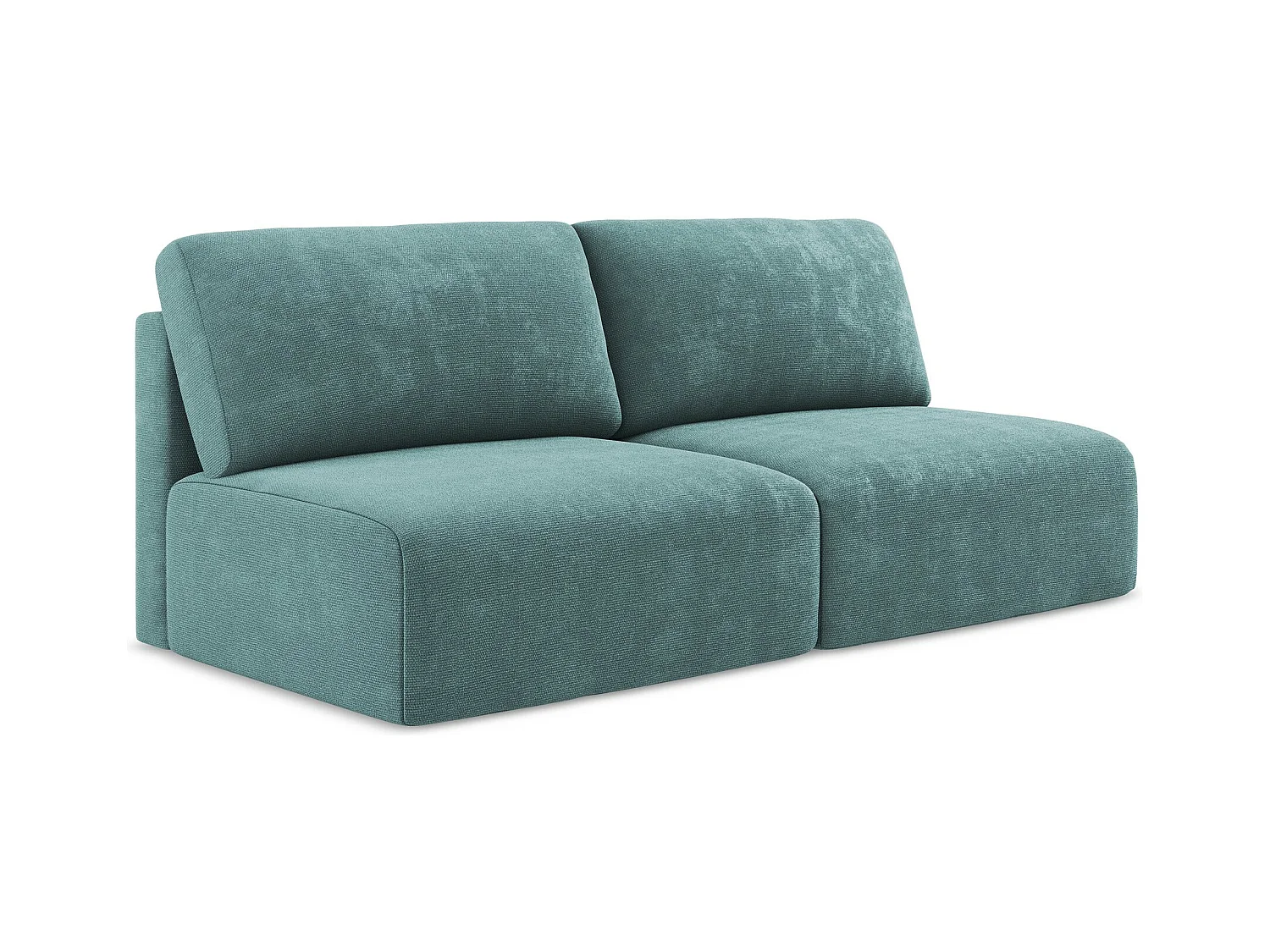 3-Sitzer Sofa ohne Armlehne mit Schlaffunktion - / - Chenille - Jeans - KONA