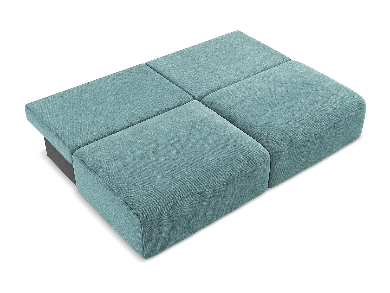 3-zits open bank met bedfunctie van jeans chenille stof - KONA