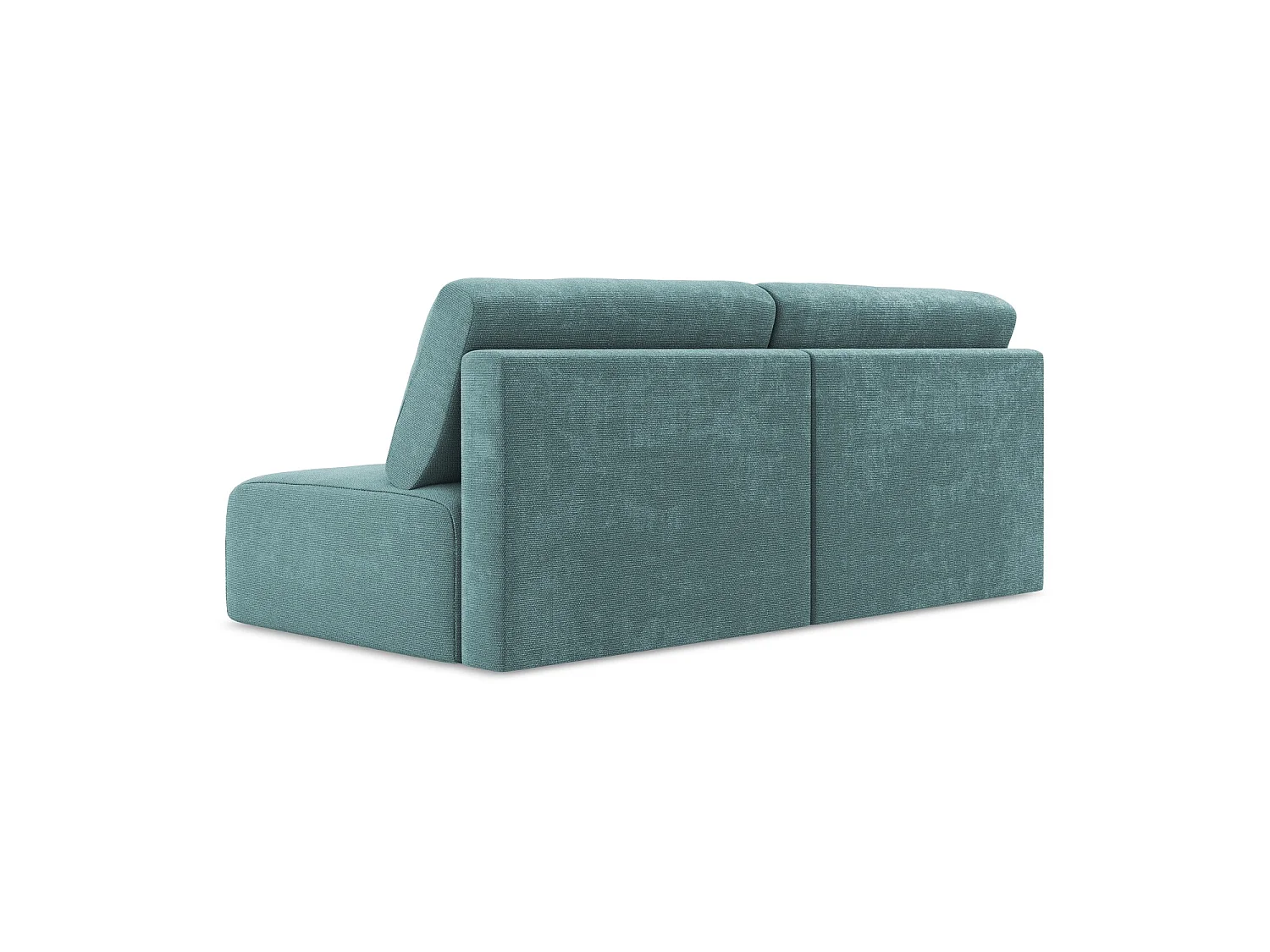 Driezits-slaapbank van jeans chenille stof - OSTIA