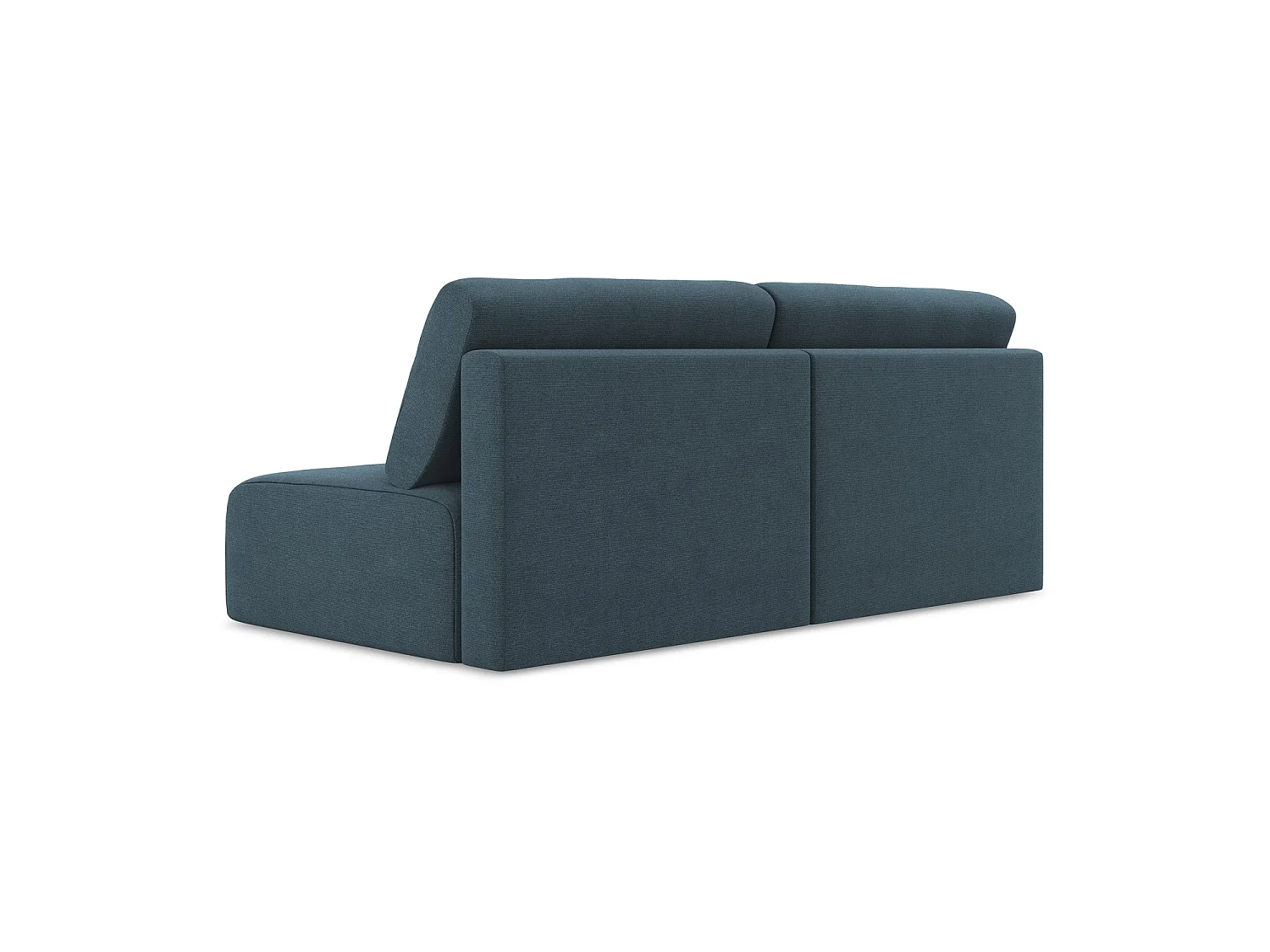 Sofa 3-osobowa z funkcją spania - z tkaniny strukturalnej - jeans - OSTIA