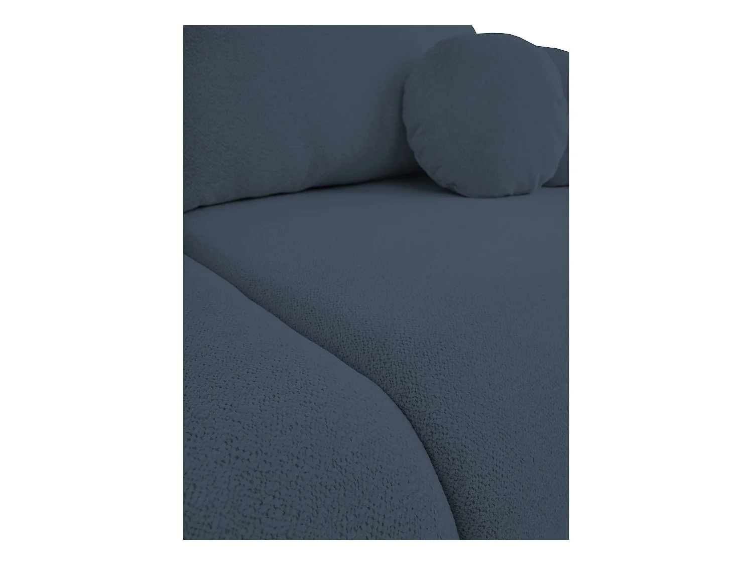 Schlafsofa LOOP, modernes Design, Stauraum, skandinavischer Stil, 234x86x112 cm, Farbe: MARINEBLAU