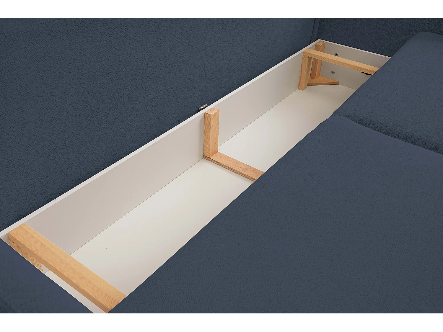 Slaapbank LOOP – Modern design, opbergruimte, Scandinavische stijl, 234x86x112 cm, kleur: DONKERBLAUW