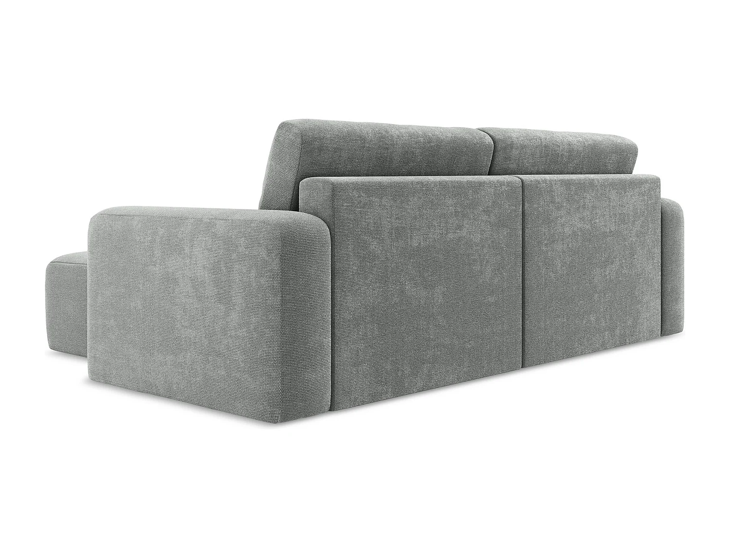 Ecksofa mit Schlaffunktion - Ecke Rechts - Chenille - Grau - KONA