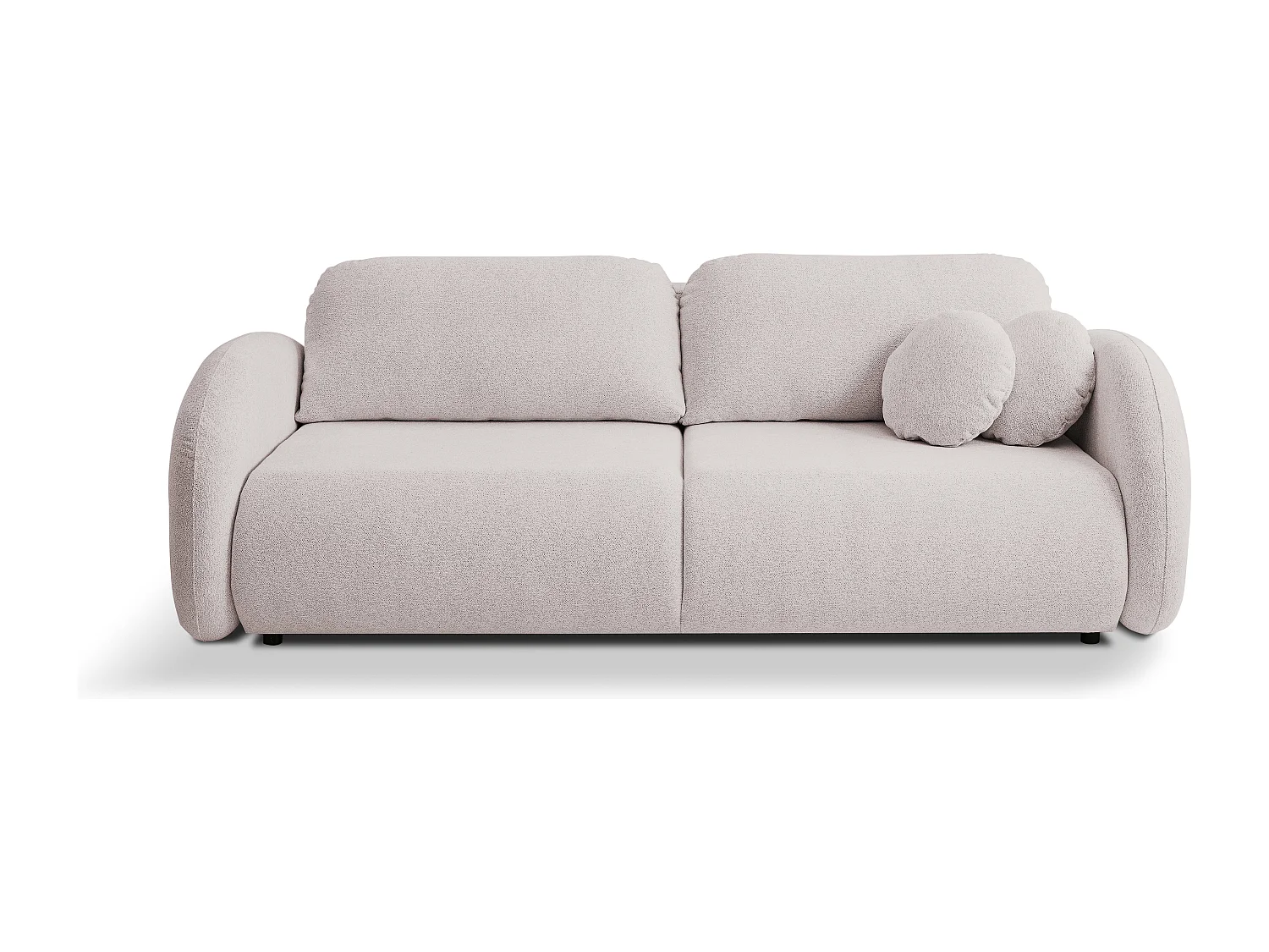 Schlafsofa LOOP, modernes Design, Stauraum, skandinavischer Stil, 234x86x112 cm, Farbe: ROSA