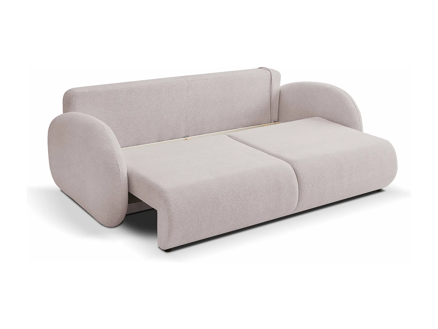 Schlafsofa LOOP, modernes Design, Stauraum, skandinavischer Stil, 234x86x112 cm, Farbe: ROSA