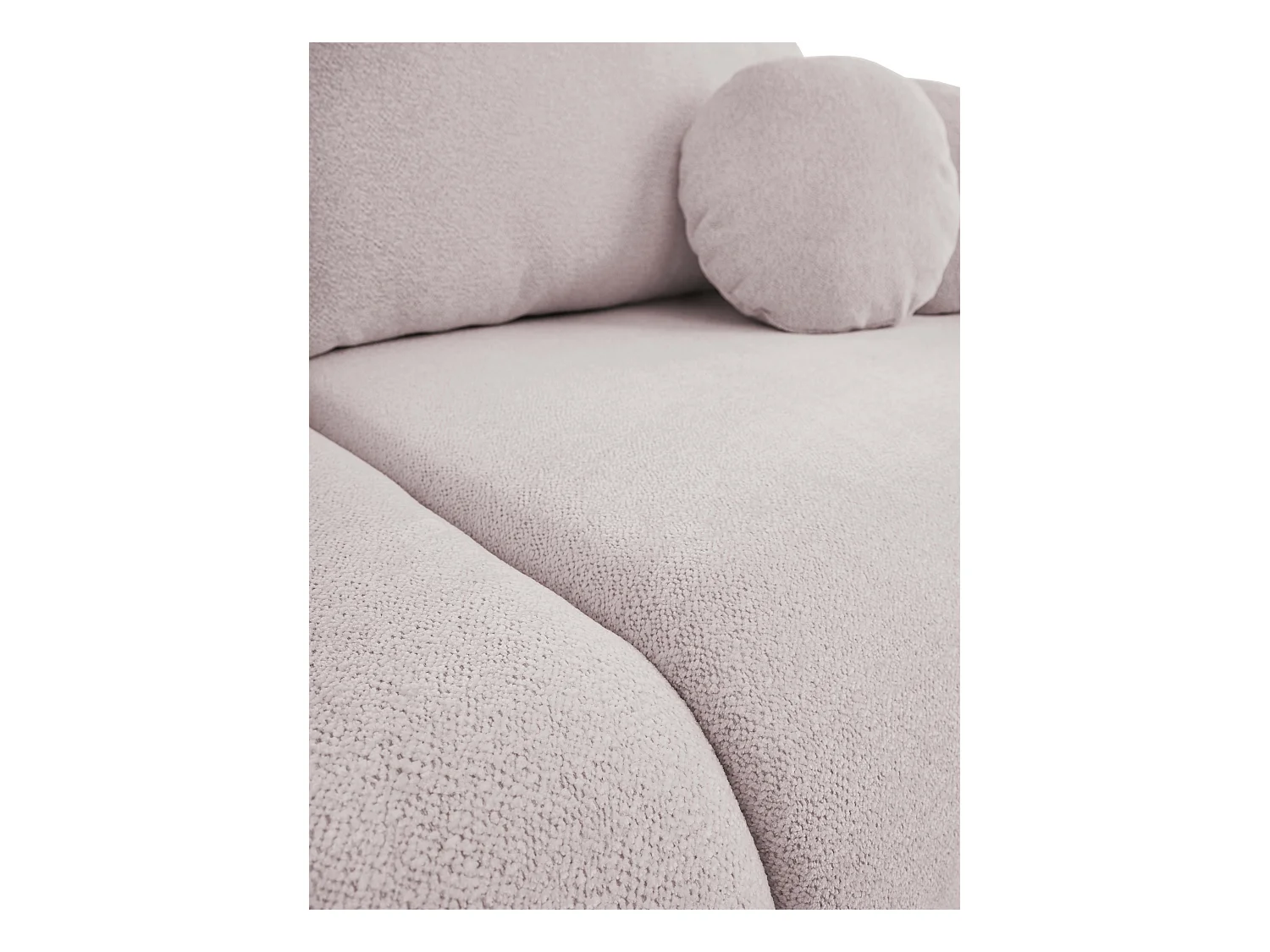 Schlafsofa LOOP, modernes Design, Stauraum, skandinavischer Stil, 234x86x112 cm, Farbe: ROSA