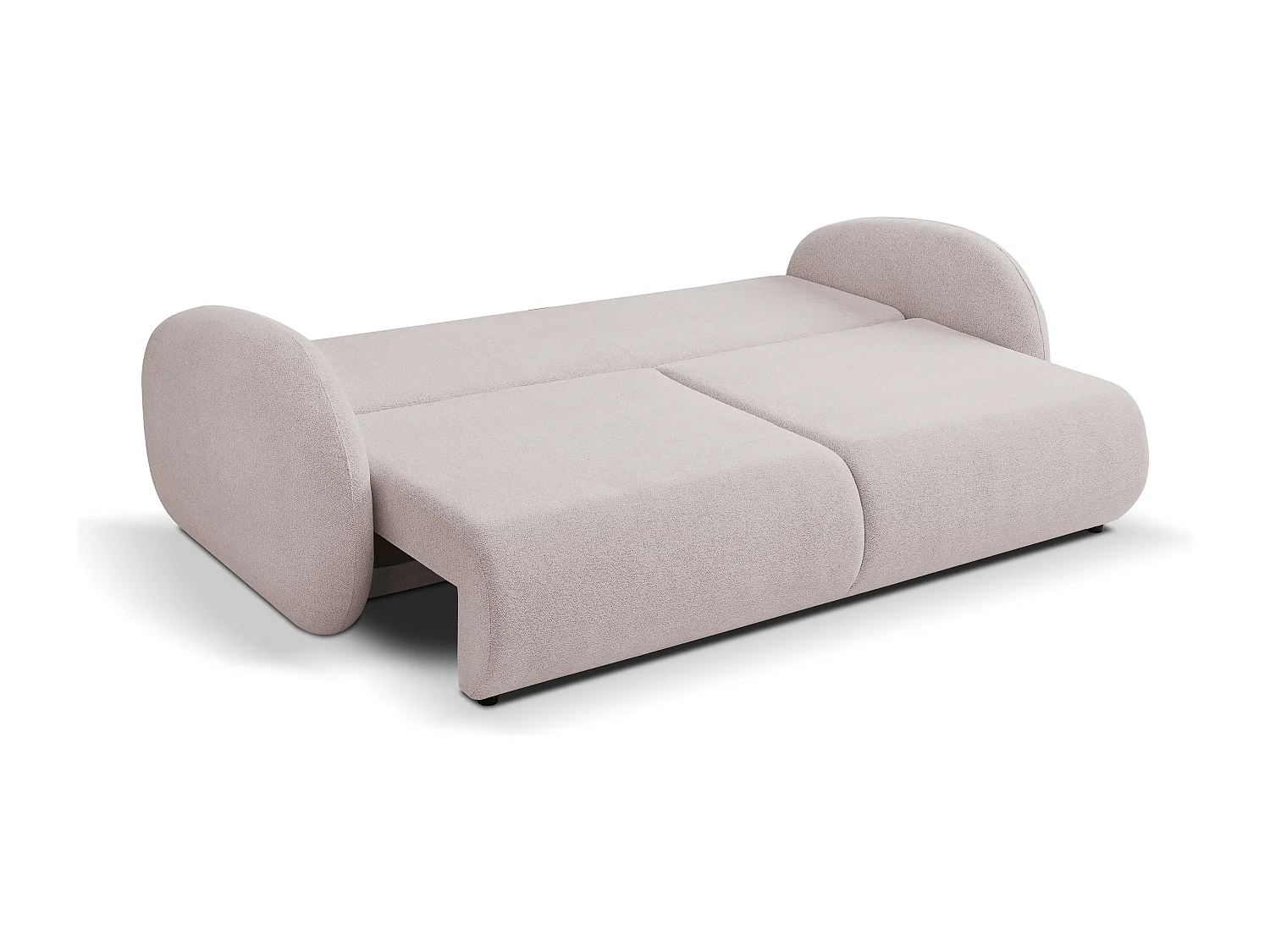 Slaapbank LOOP – Modern design, opbergruimte, Scandinavische stijl, 234x86x112 cm, kleur: POEDERROZE