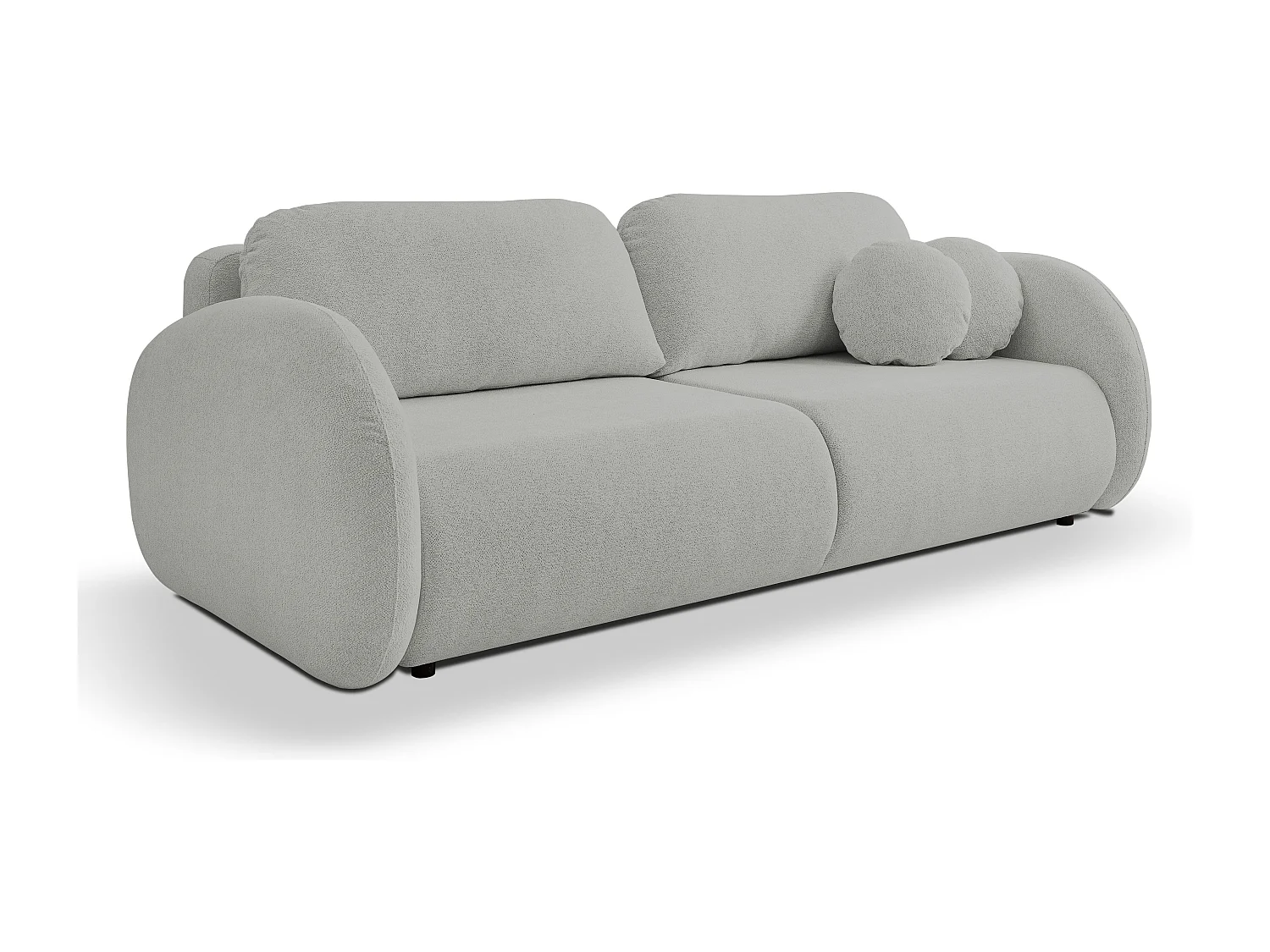 Schlafsofa LOOP, modernes Design, Stauraum, skandinavischer Stil, 234x86x112 cm, Farbe: GRAU
