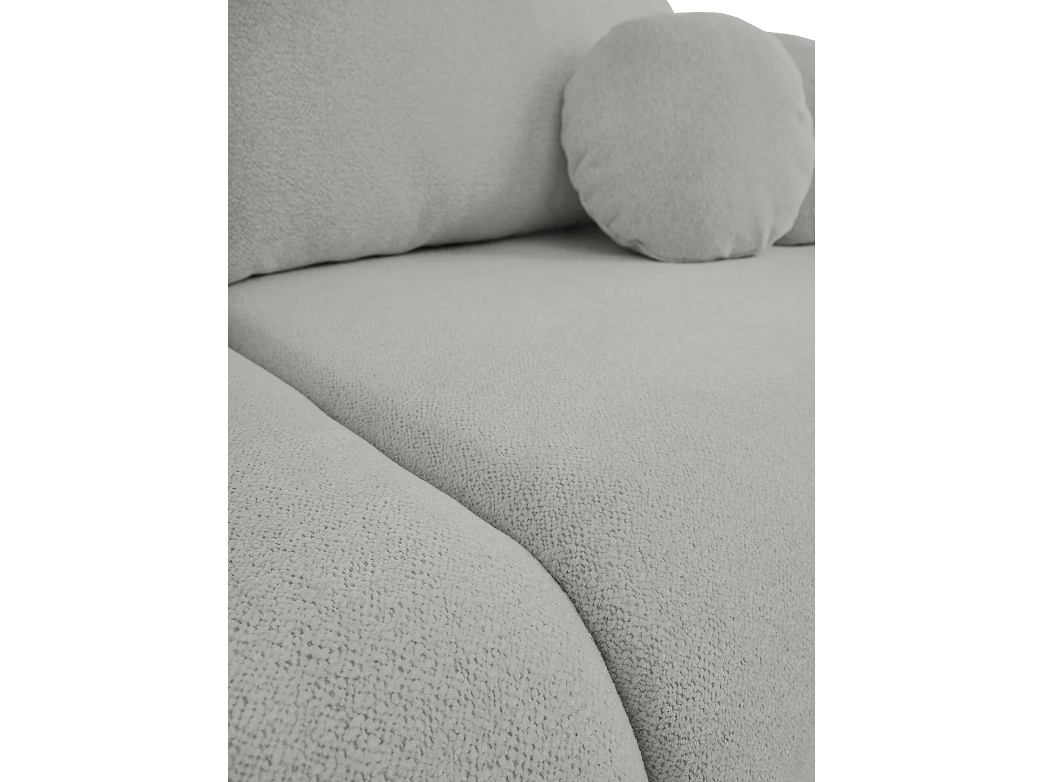 Schlafsofa LOOP, modernes Design, Stauraum, skandinavischer Stil, 234x86x112 cm, Farbe: GRAU