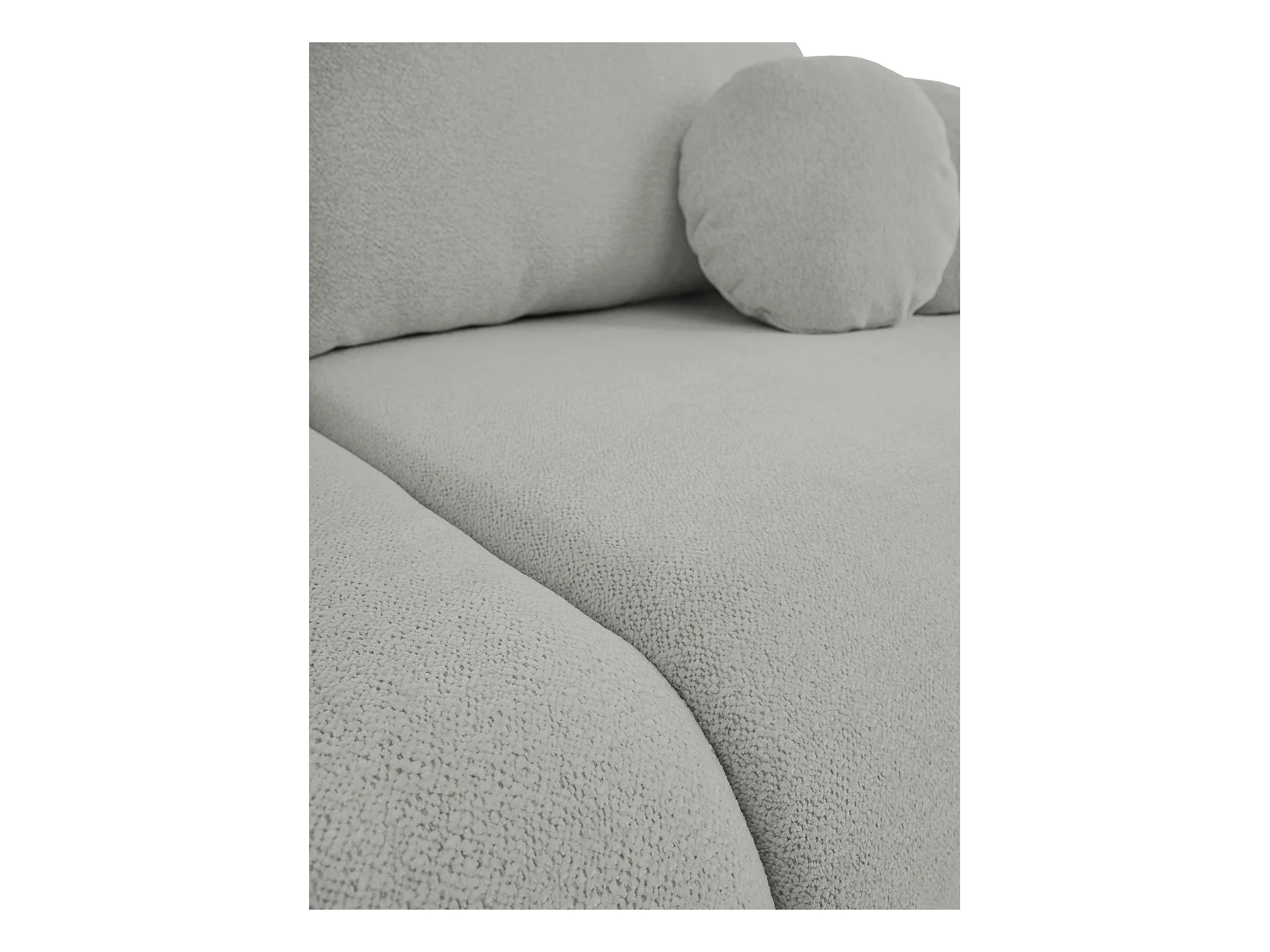 Schlafsofa LOOP, modernes Design, Stauraum, skandinavischer Stil, 234x86x112 cm, Farbe: GRAU