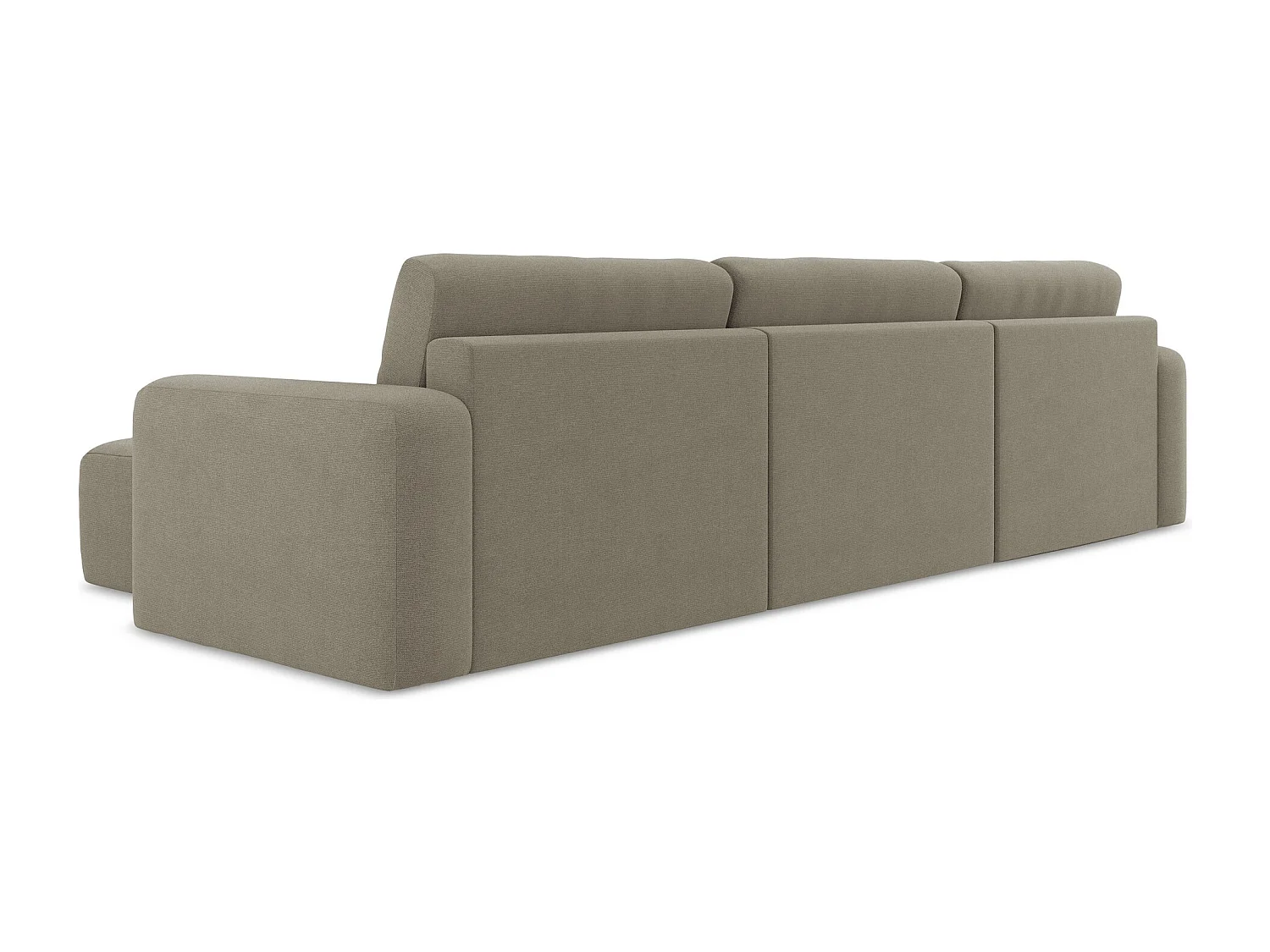 Canapé panoramique convertible en Strukturstoff - beige foncé - KONA