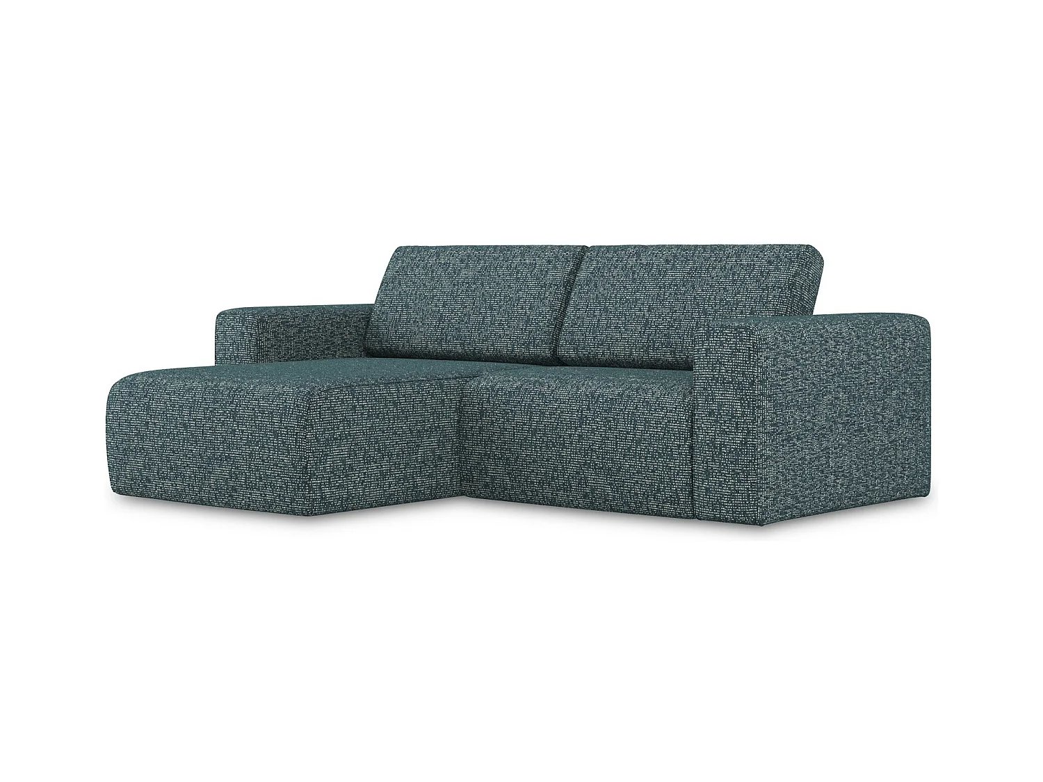 Canapé modulable d’angle S gauche en Strukturstoff - jeans - KALEA