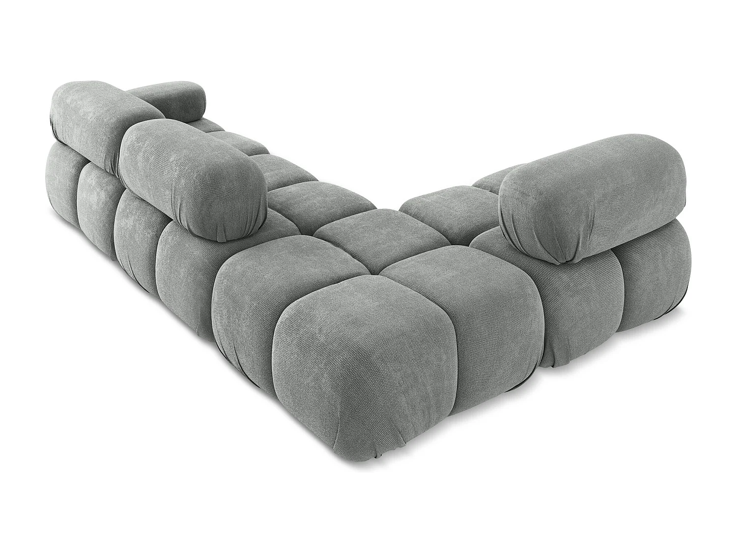 3-Sitzer Modulares Ecksofa - Ecke Links - Chenille - Grau - LOKUA