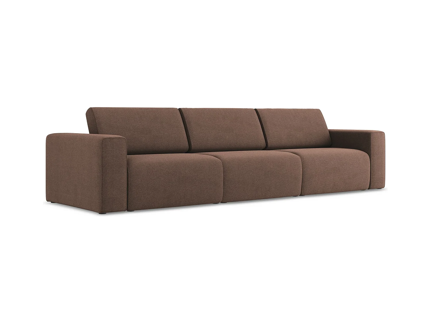 Modulares 4-Sitzer Sofa - - Strukturstoff - Puderrosa - KALEA
