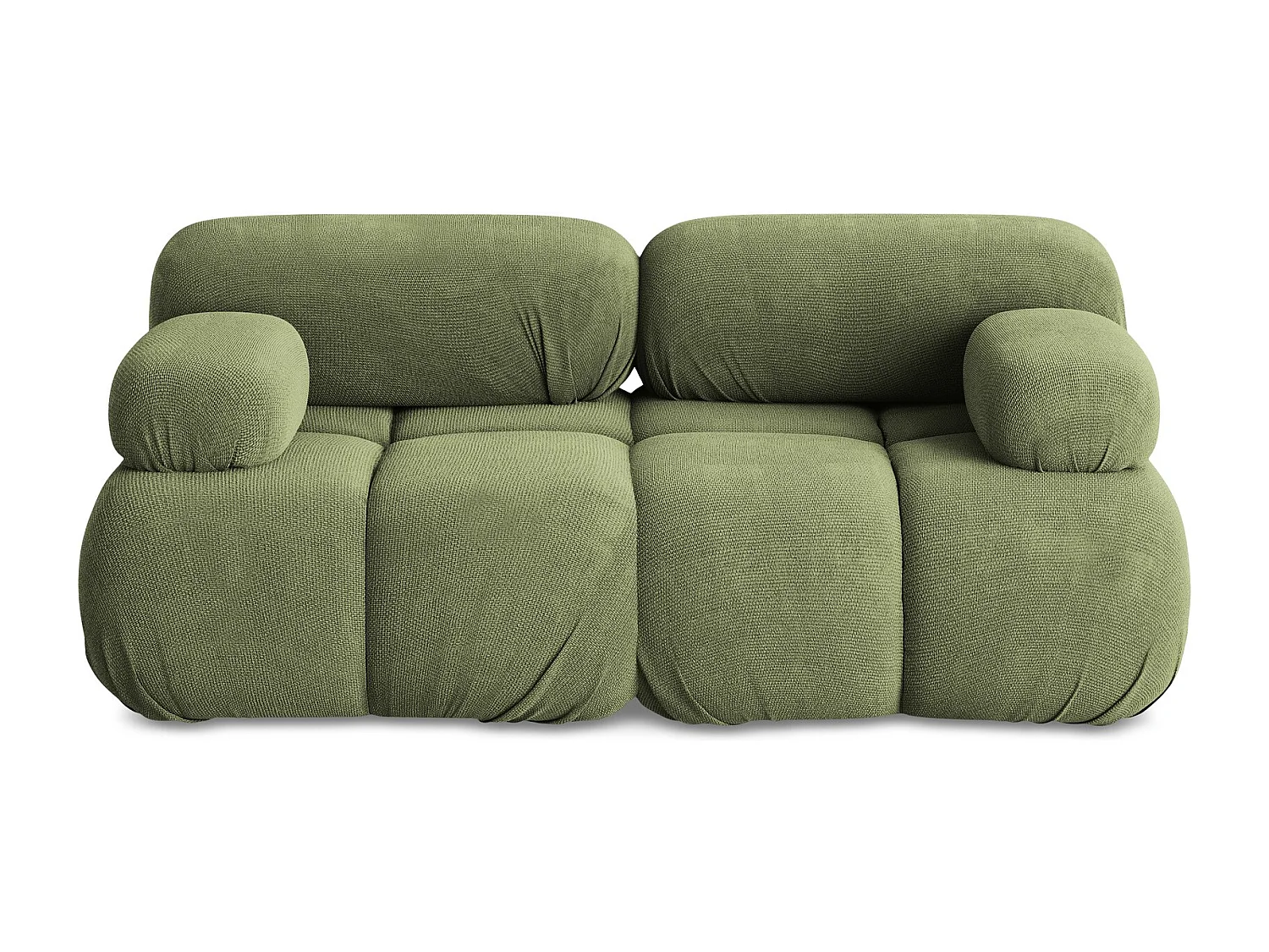 2-Sitzer Sofa - - Chenille - Grün - LOKUA