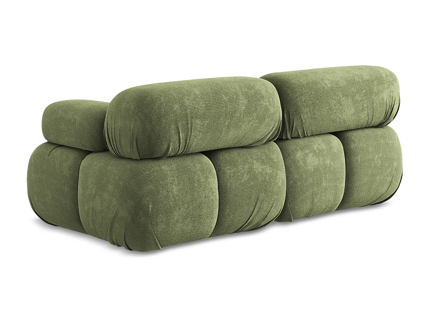 2-Sitzer Sofa - - Chenille - Grün - LOKUA
