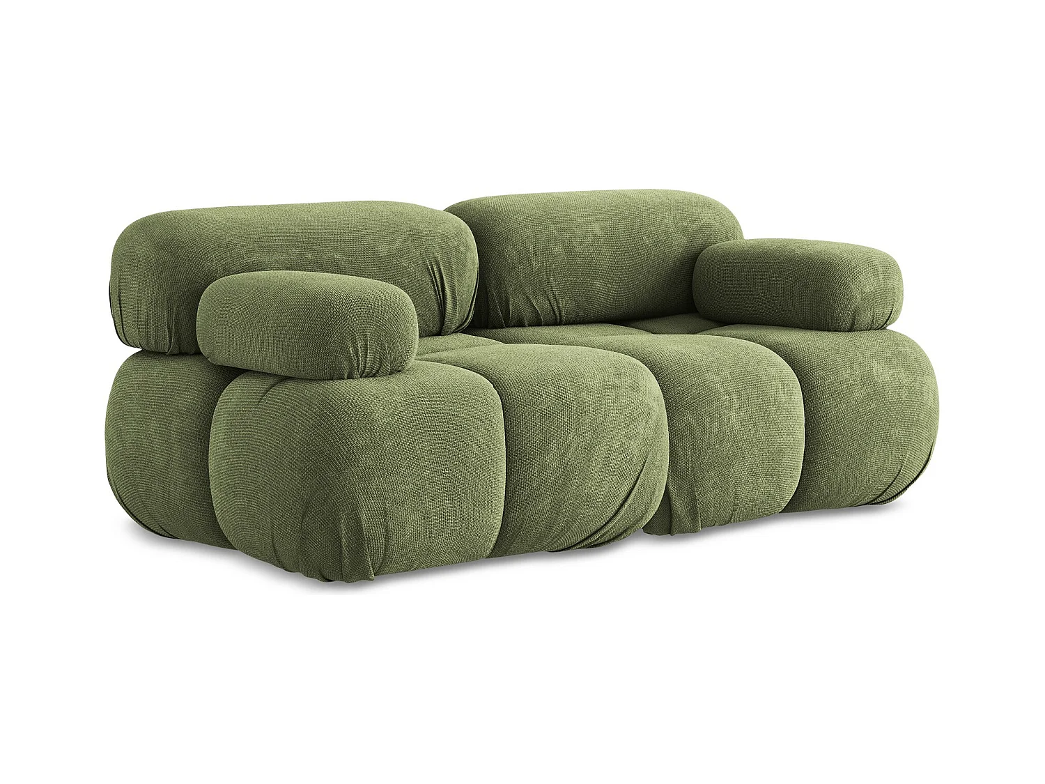 Canapé modulable 2 places en Chenille - vert - LOKUA