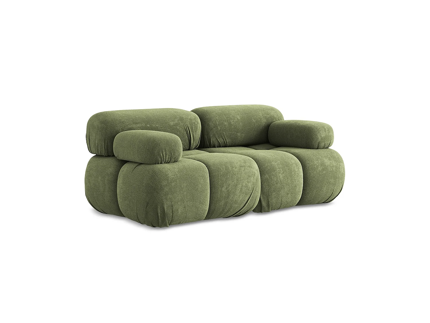 Tweezits modulaire bank van groente chenille stof - SANREMO