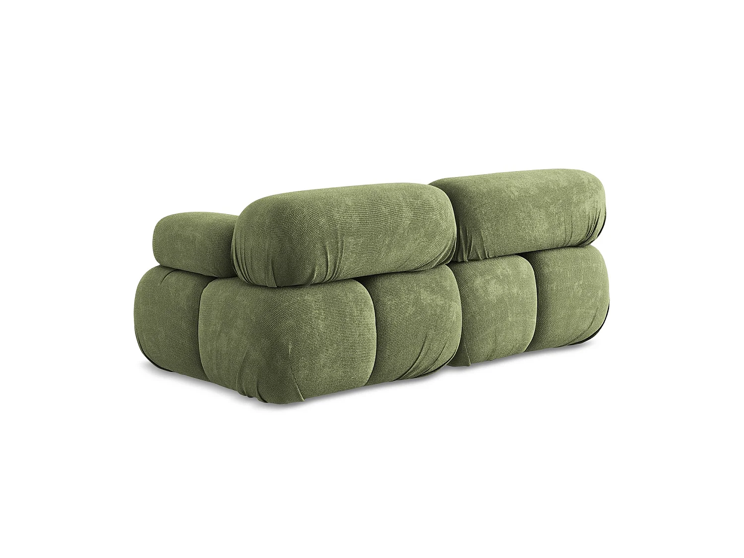 Tweezits modulaire bank van groente chenille stof - SANREMO