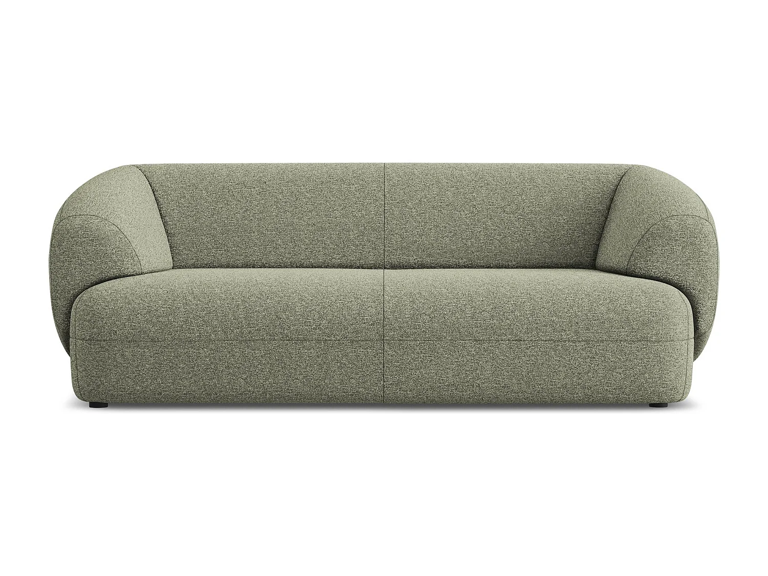 Sofá de 3 lugares em tecido texturizado azeitona - MOANA
