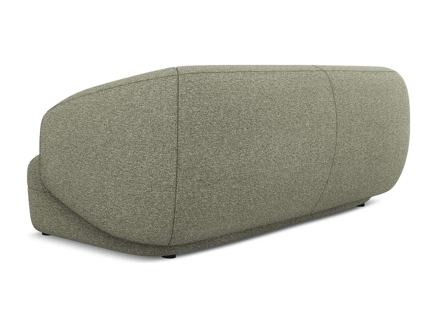 Sofá de 3 lugares em tecido texturizado azeitona - MOANA