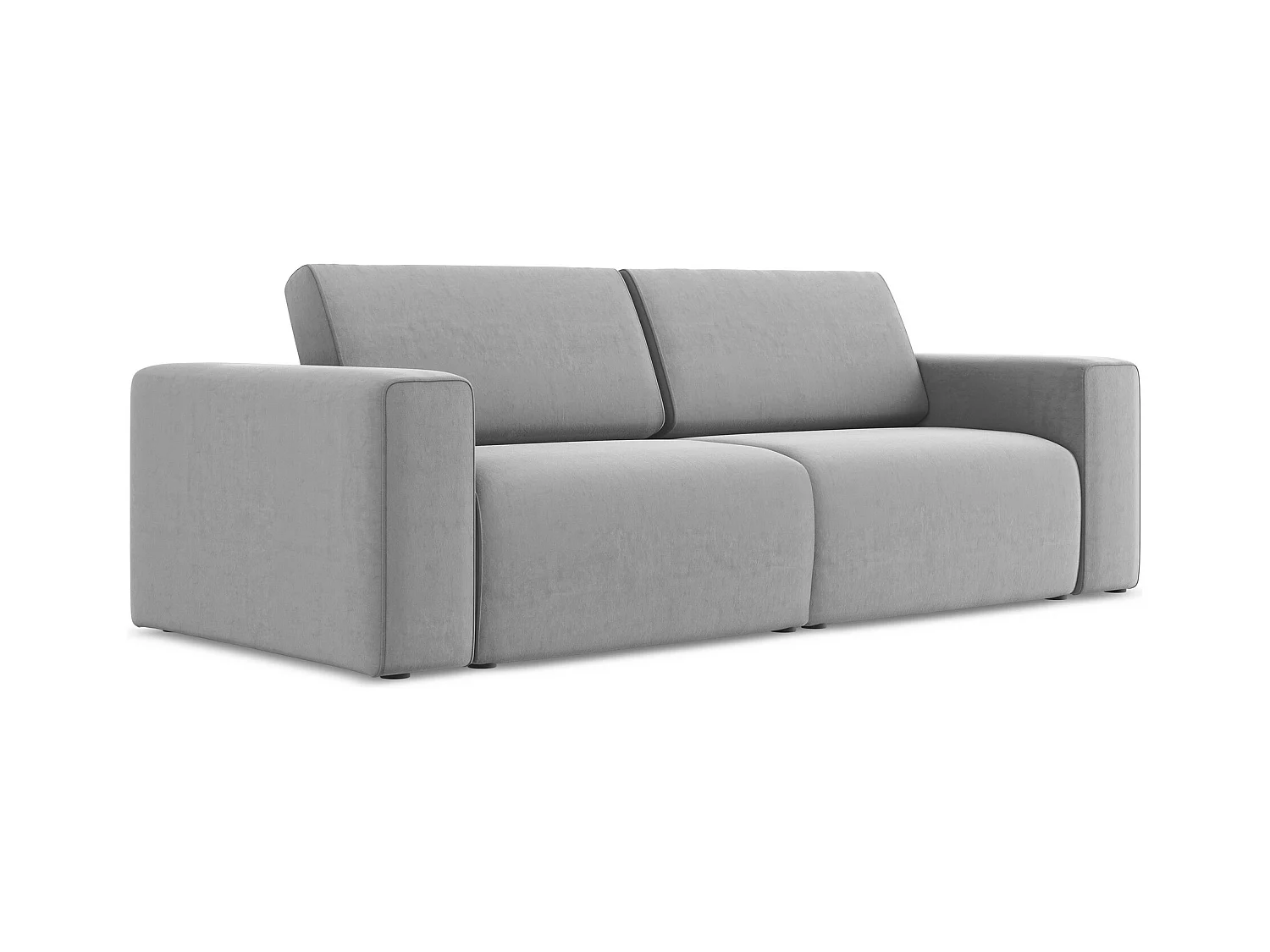 Canapé modulable 3 places en Samt - gris - KALEA