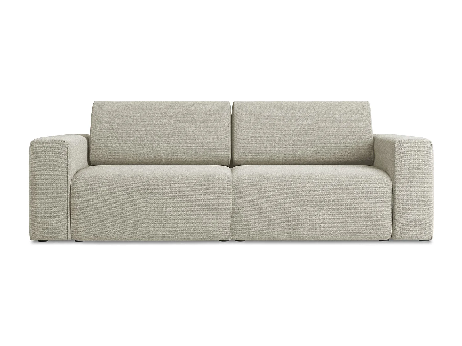 3-osobowa kanapa modułowa - z tkaniny strukturalnej - jasny beż - KALEA