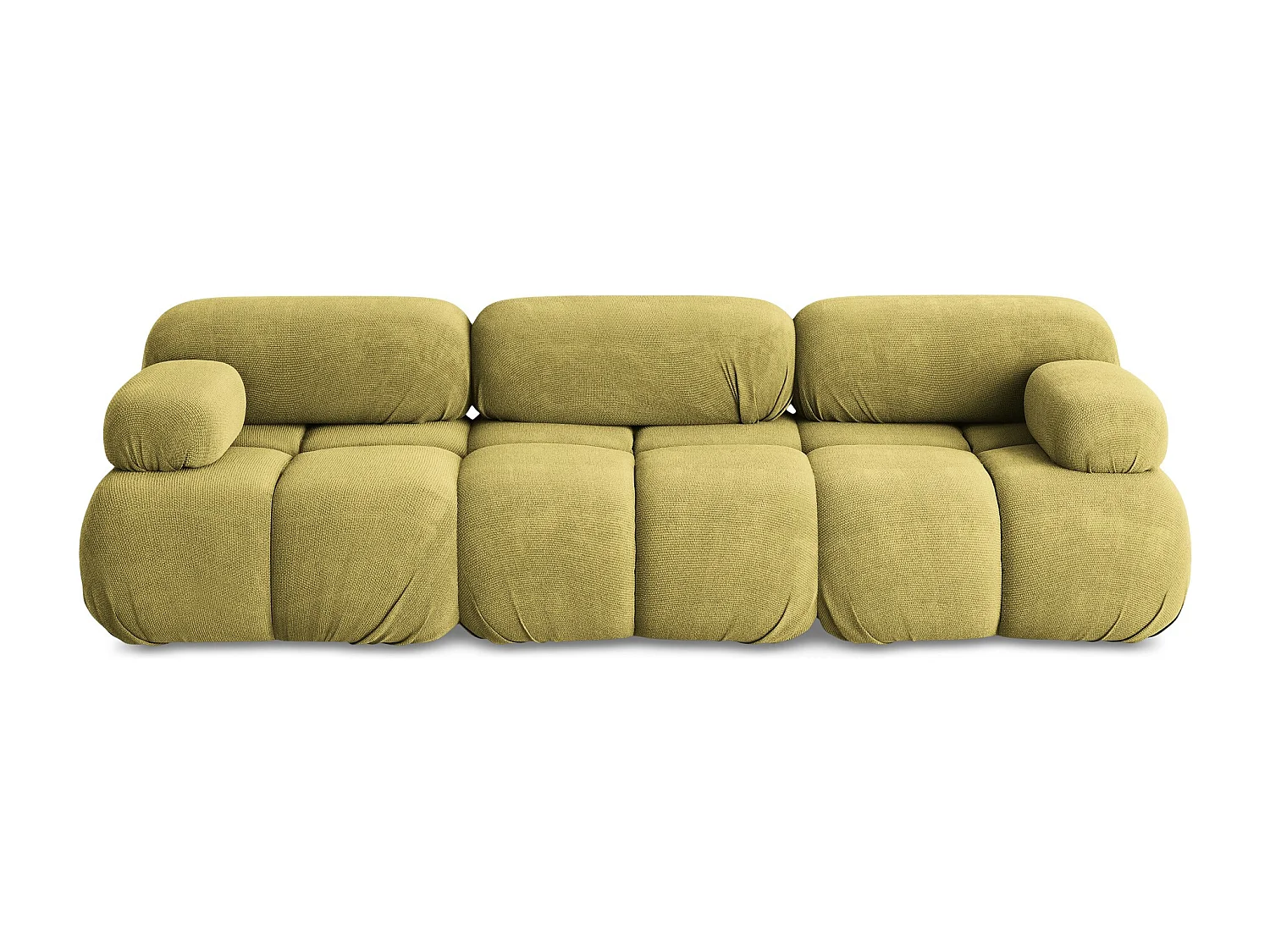 Canapé modulable 3 places en Chenille - vert citron - LOKUA