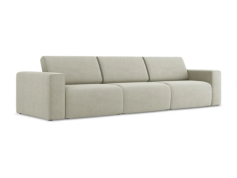 Modulares 4-Sitzer Sofa - - Strukturstoff - Hell beige - KALEA