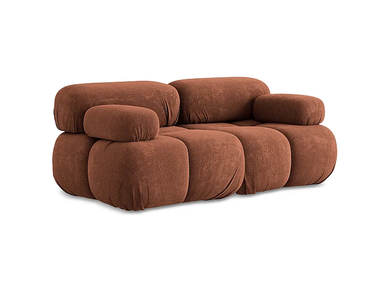 2-Sitzer Sofa - - Chenille - Terrakotta - LOKUA