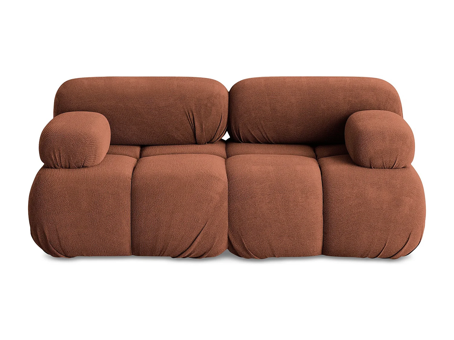2-Sitzer Sofa - - Chenille - Terrakotta - LOKUA