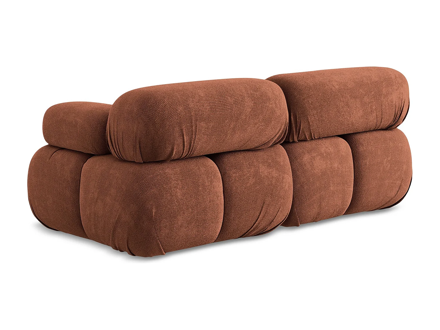 2-Sitzer Sofa - - Chenille - Terrakotta - LOKUA