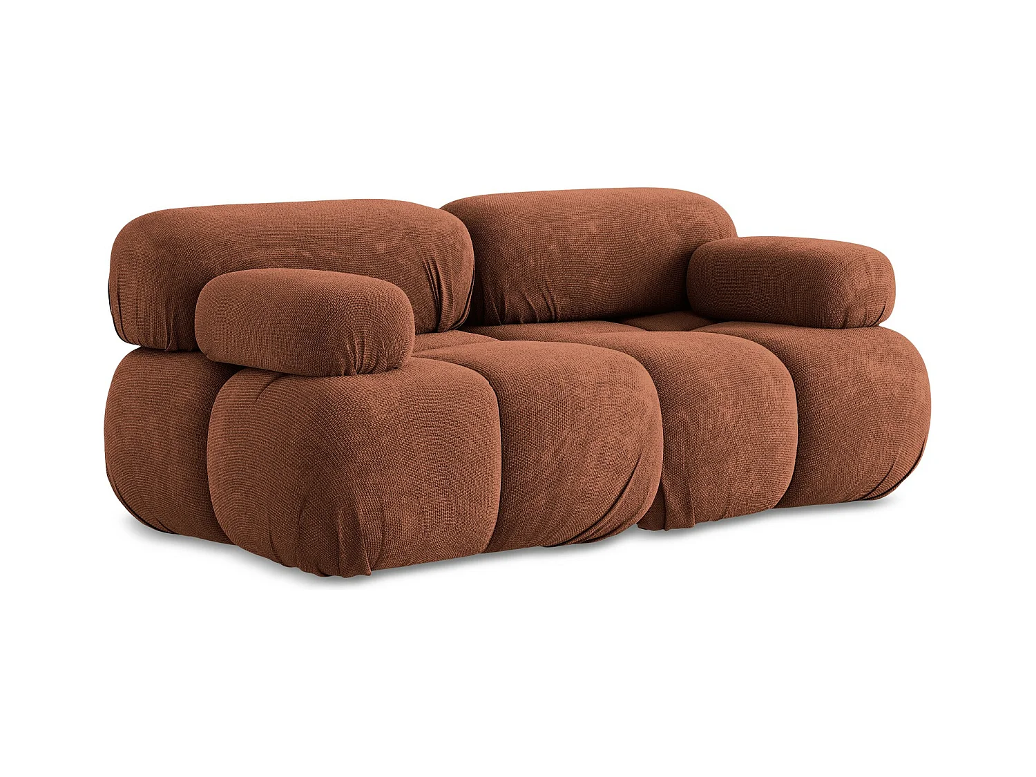 2-Sitzer Sofa - - Chenille - Terrakotta - LOKUA